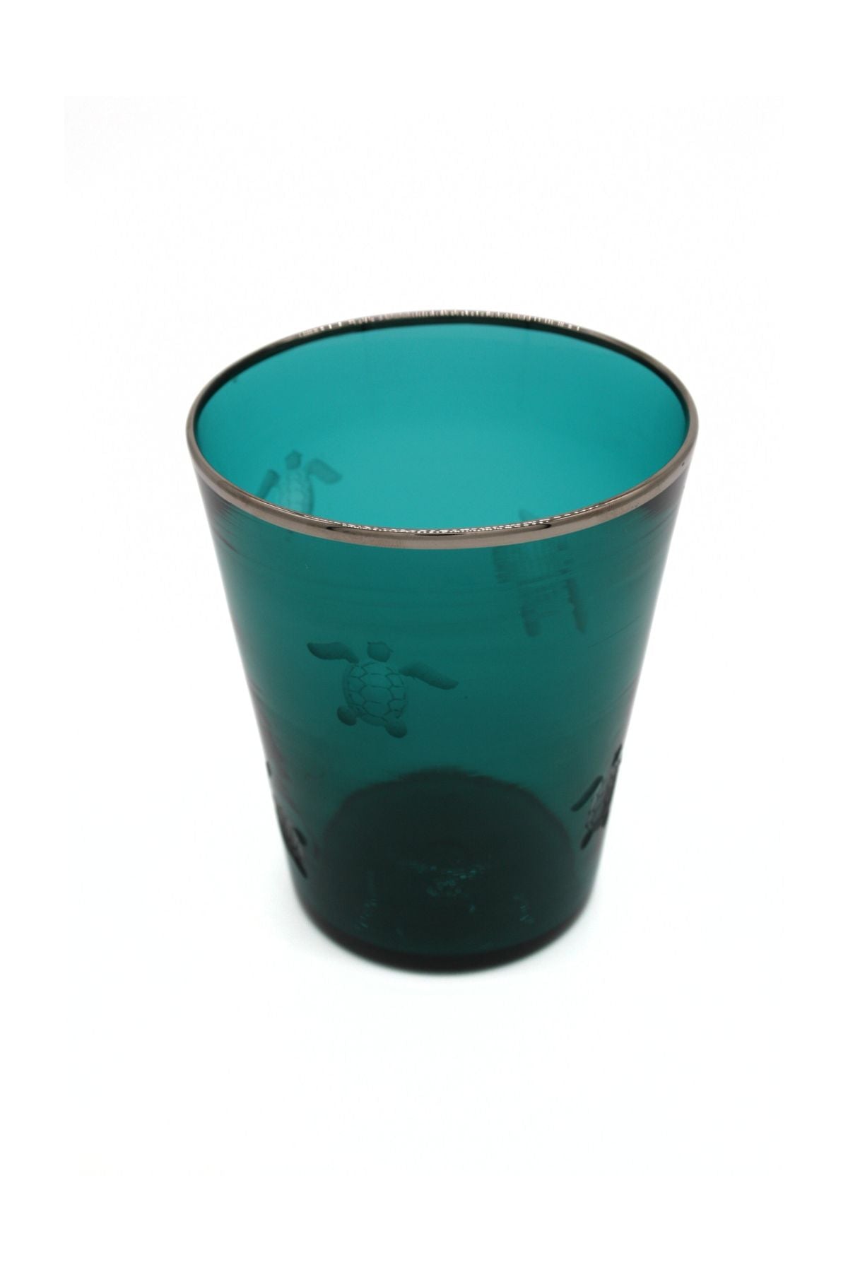 Vaso Glass- Turtle engraving