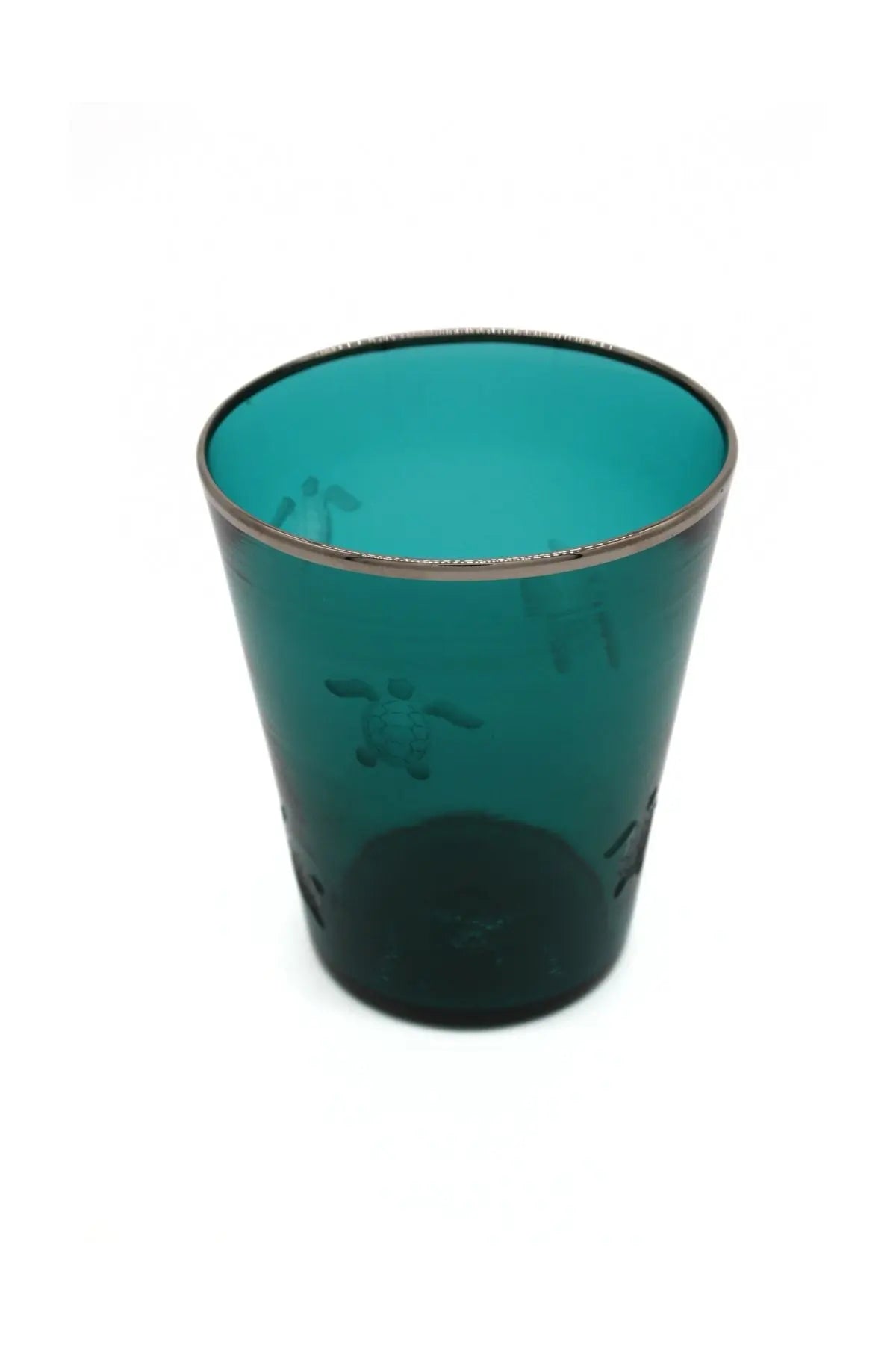 Vaso Glass- Turtle engraving Giberto