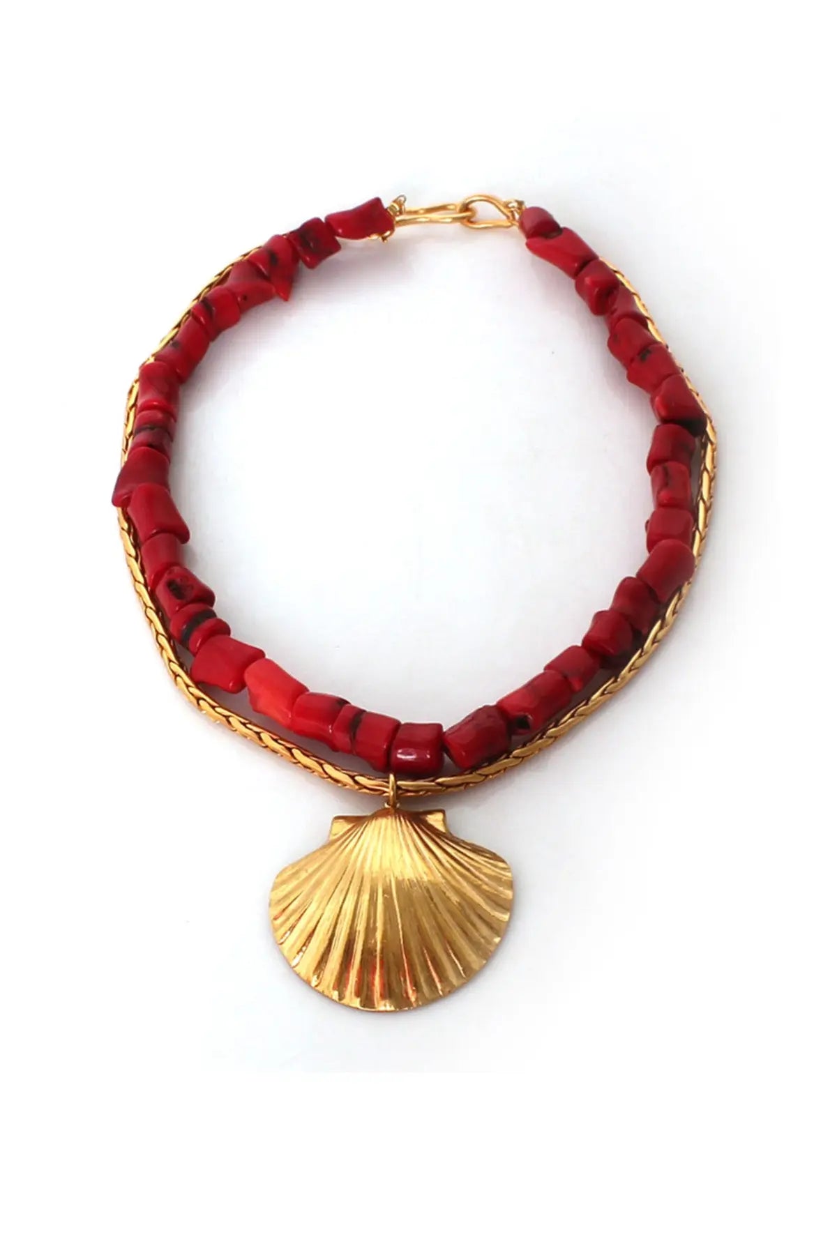 Aurore Red Gold Necklace Sarah's Bag