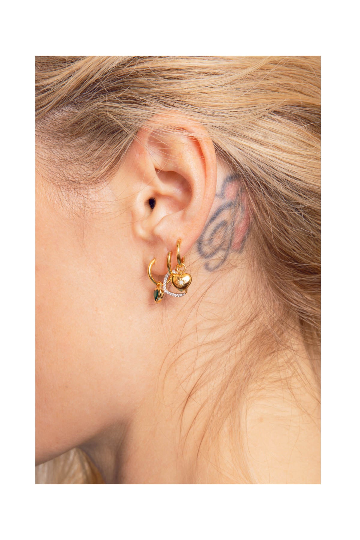 Celestial Heart Hoop Earrings