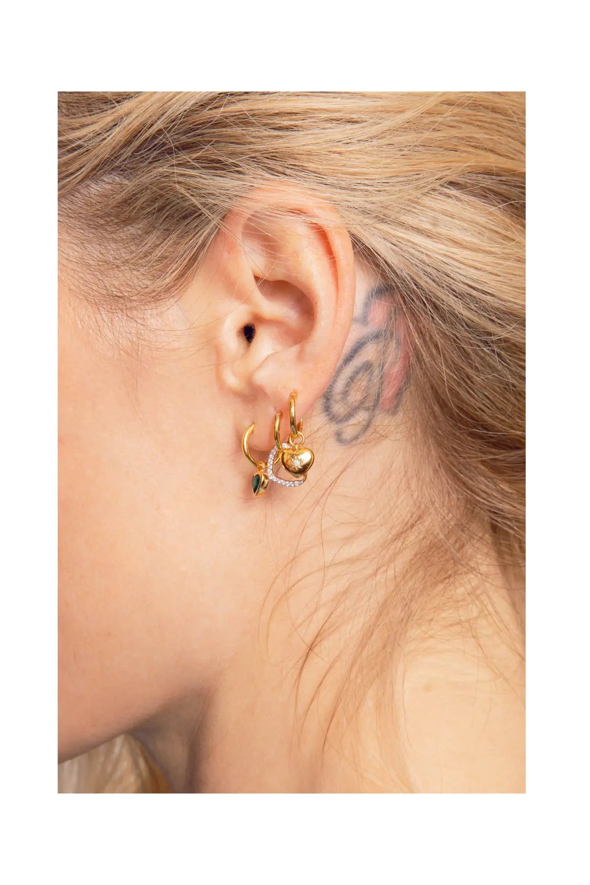 Celestial Heart Hoop Earrings Sophie Lis