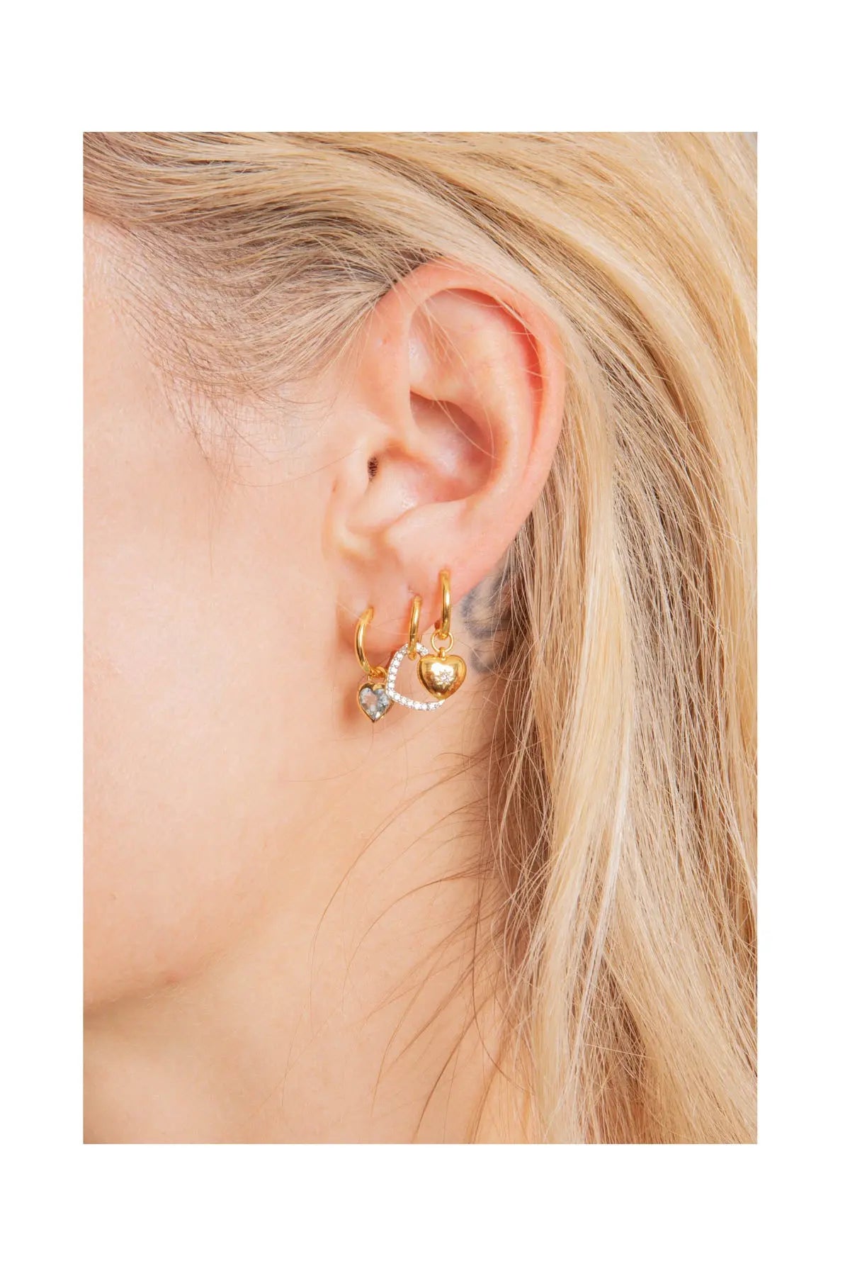 Celestial Heart Hoop Earrings Sophie Lis