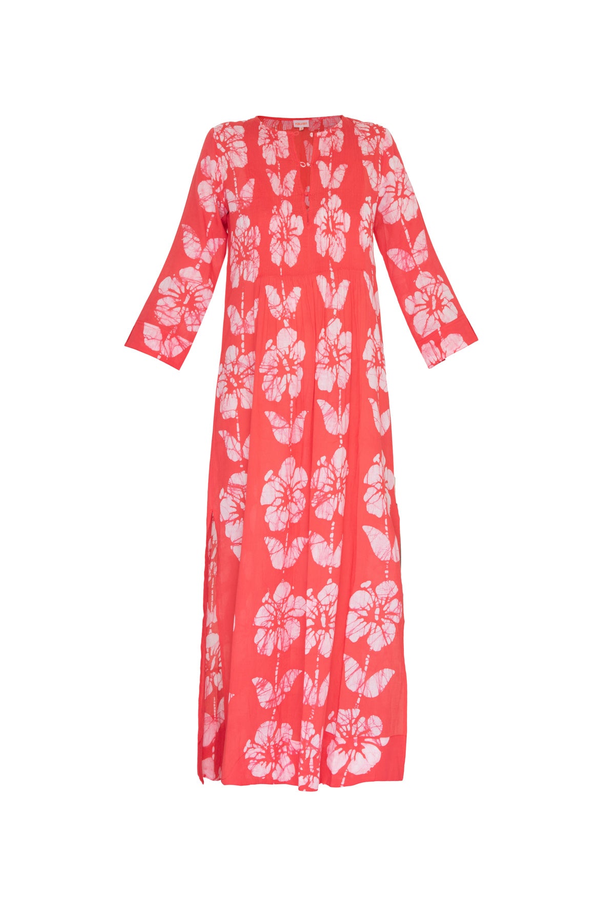 Heidi Dress - Pink Hibiscus Flower Cotton