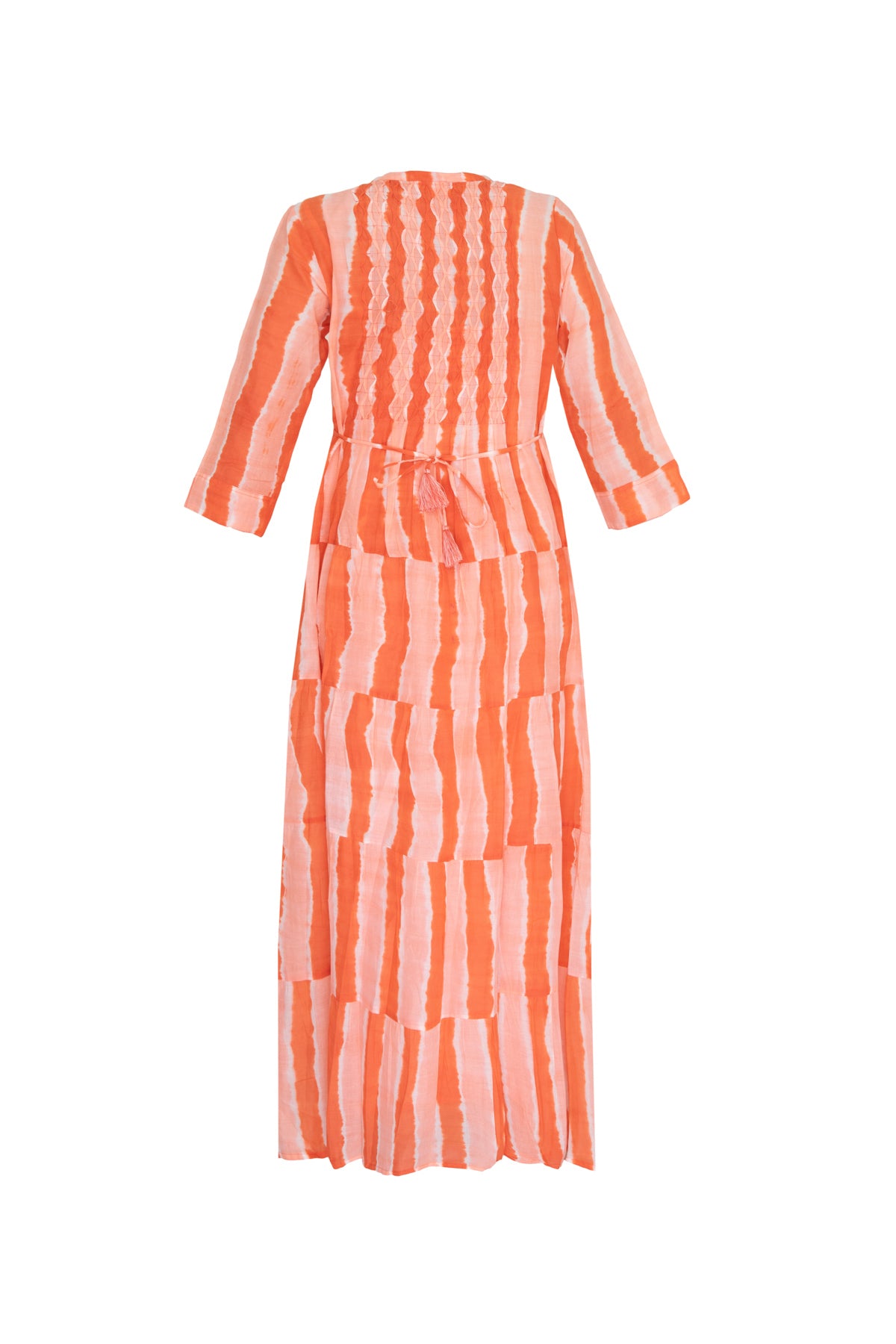 Jade Cotton Dress - Orange Tie Dye