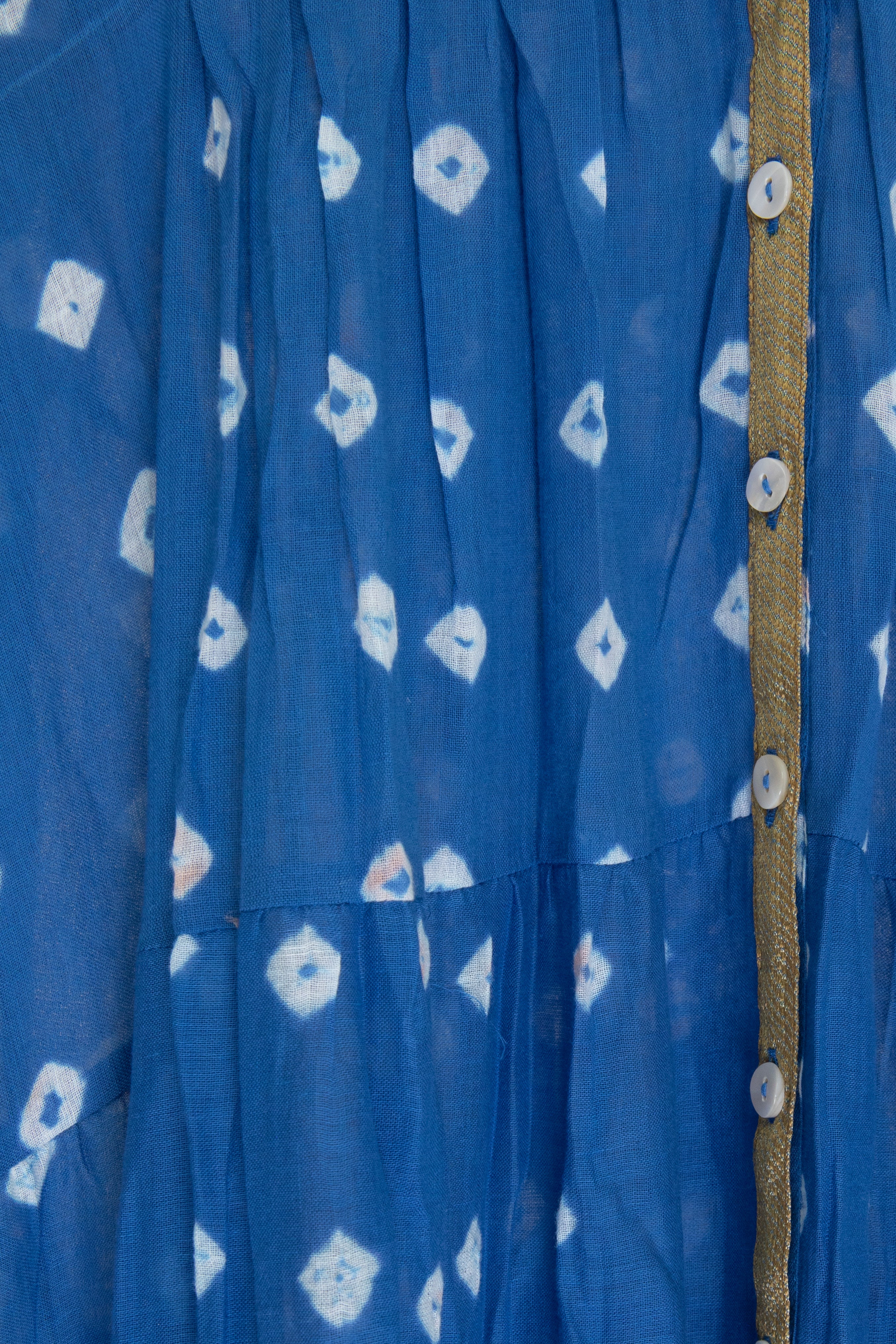 Jade Cotton Dress - Tie Dye Blue & Orange