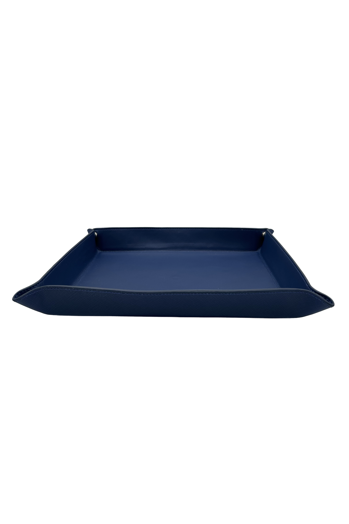 Large Leather Tray - Navy