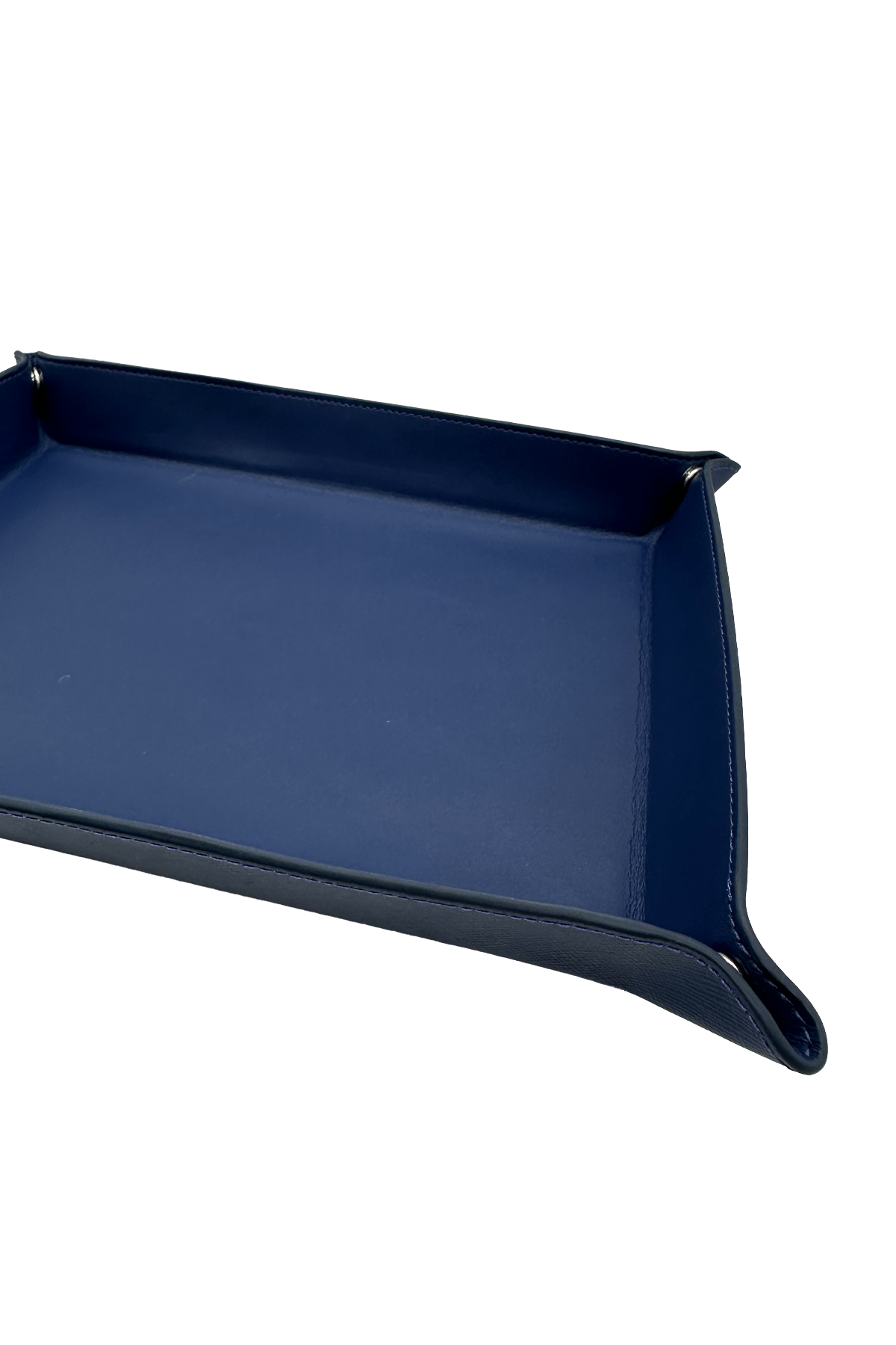 Large Leather Tray - Navy