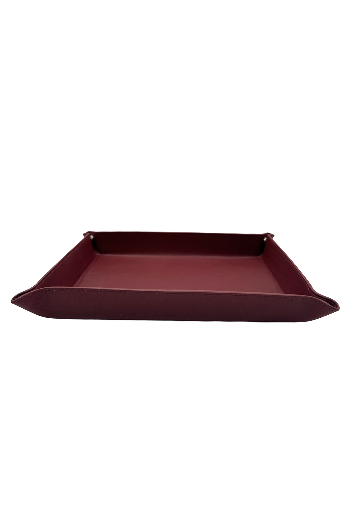 Large Leather Tray - Dark Red
