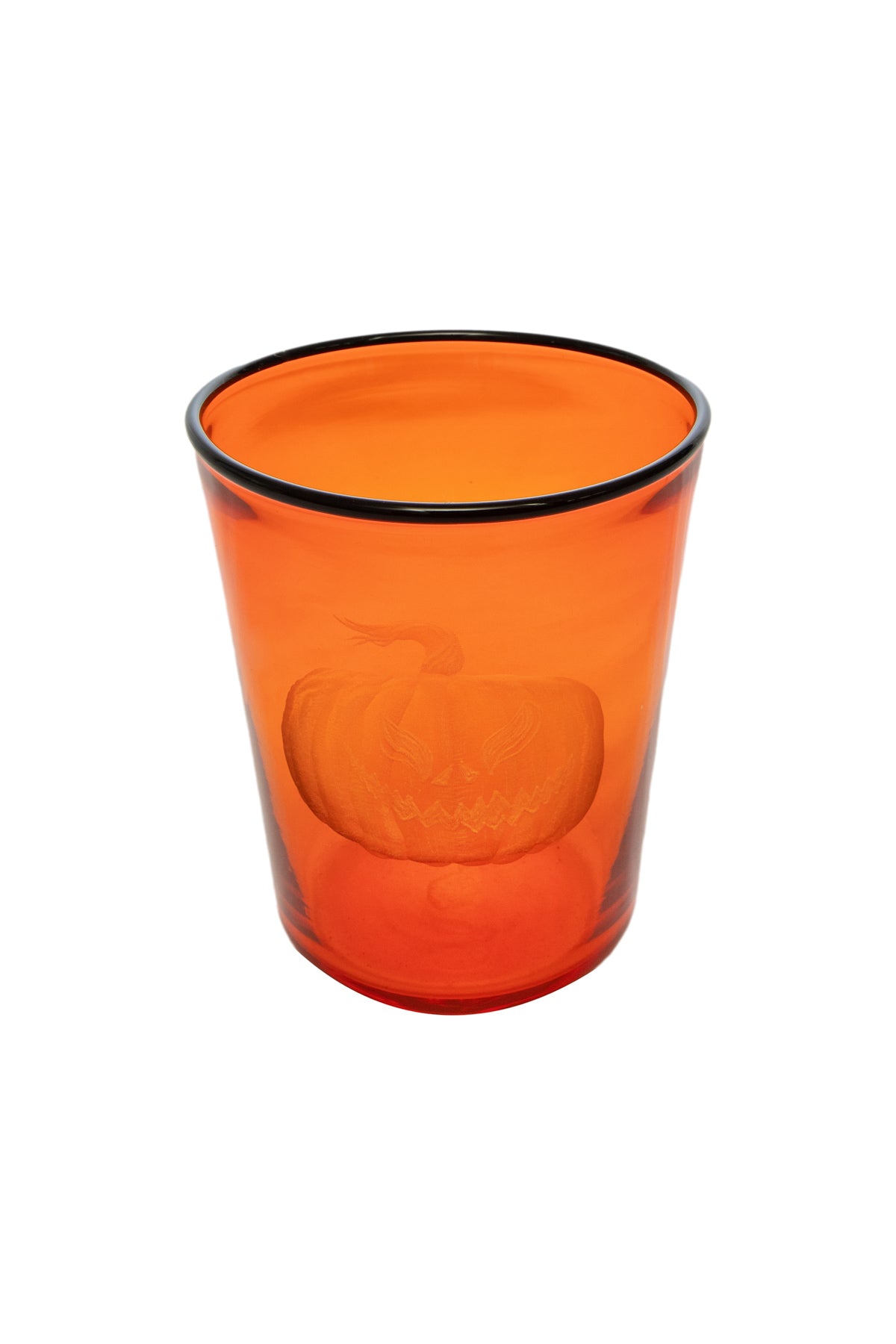 Vaso Glass- Pumpkin engraving