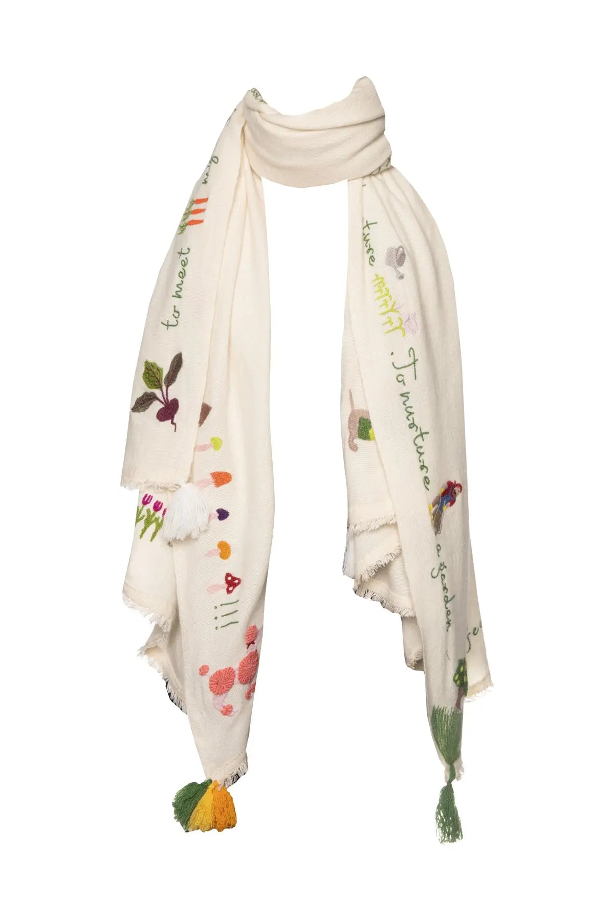 Gardening Shawl - Off White The Holy Goat