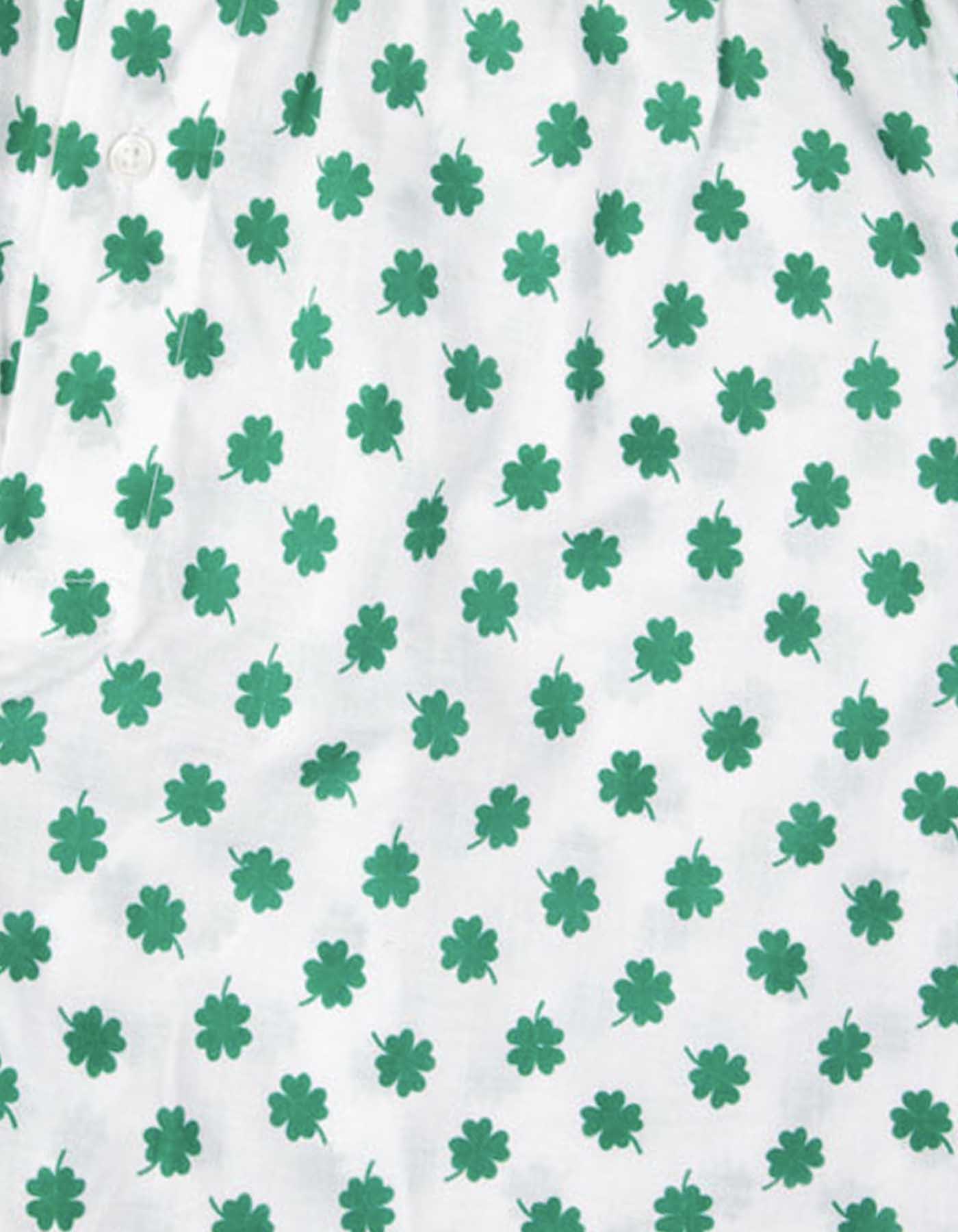 Men's Boxers - Green Lucky Clover Print