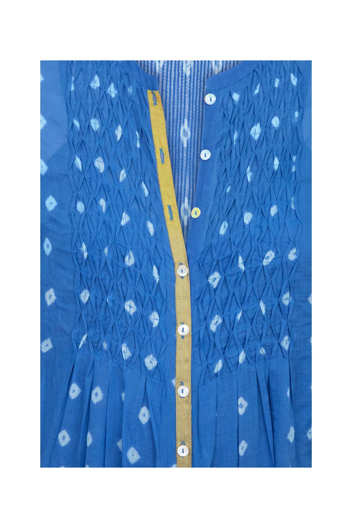 Jade Cotton Dress - Tie Dye Blue