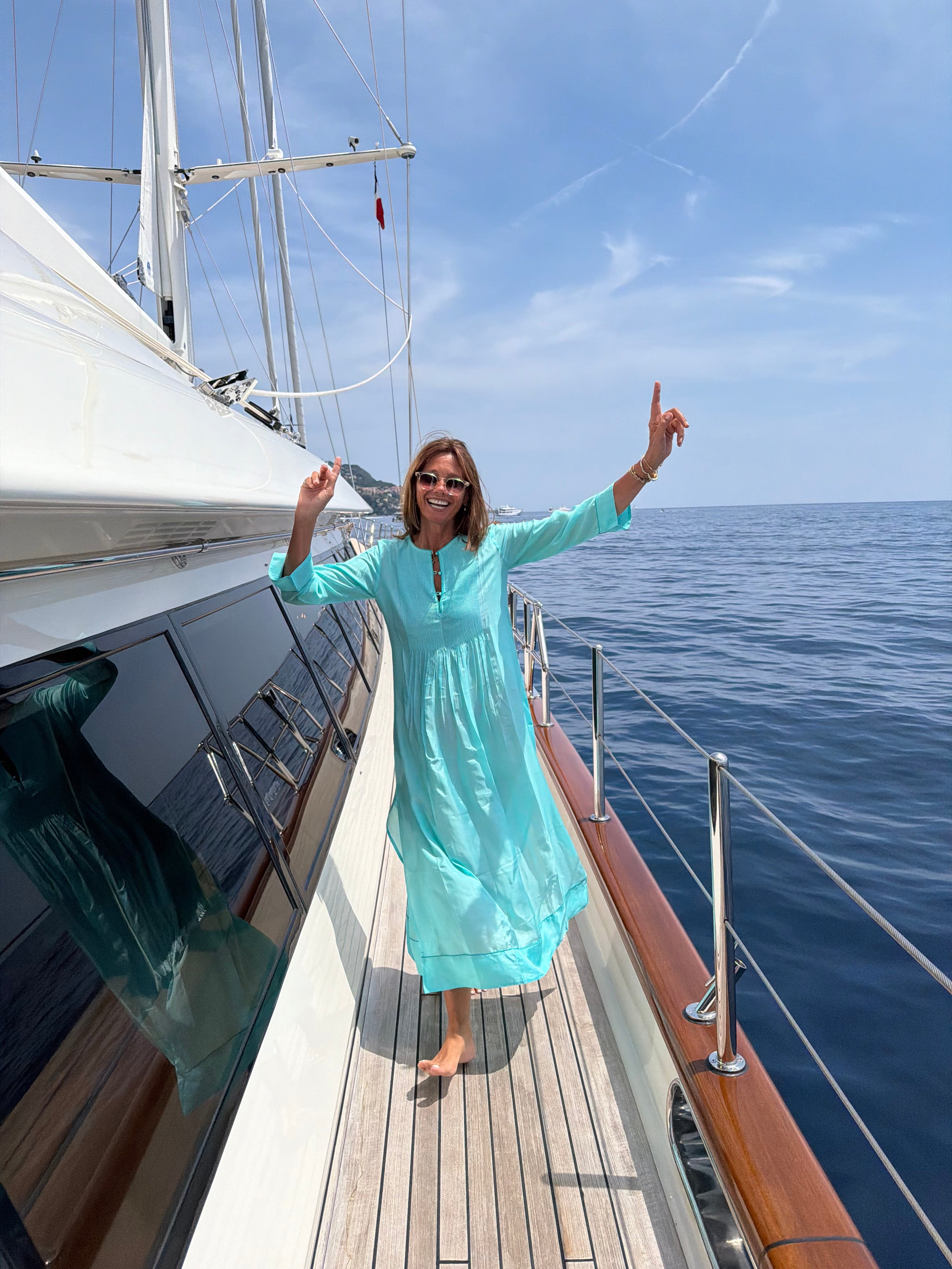 Heidi Silk Dress - Turqouise