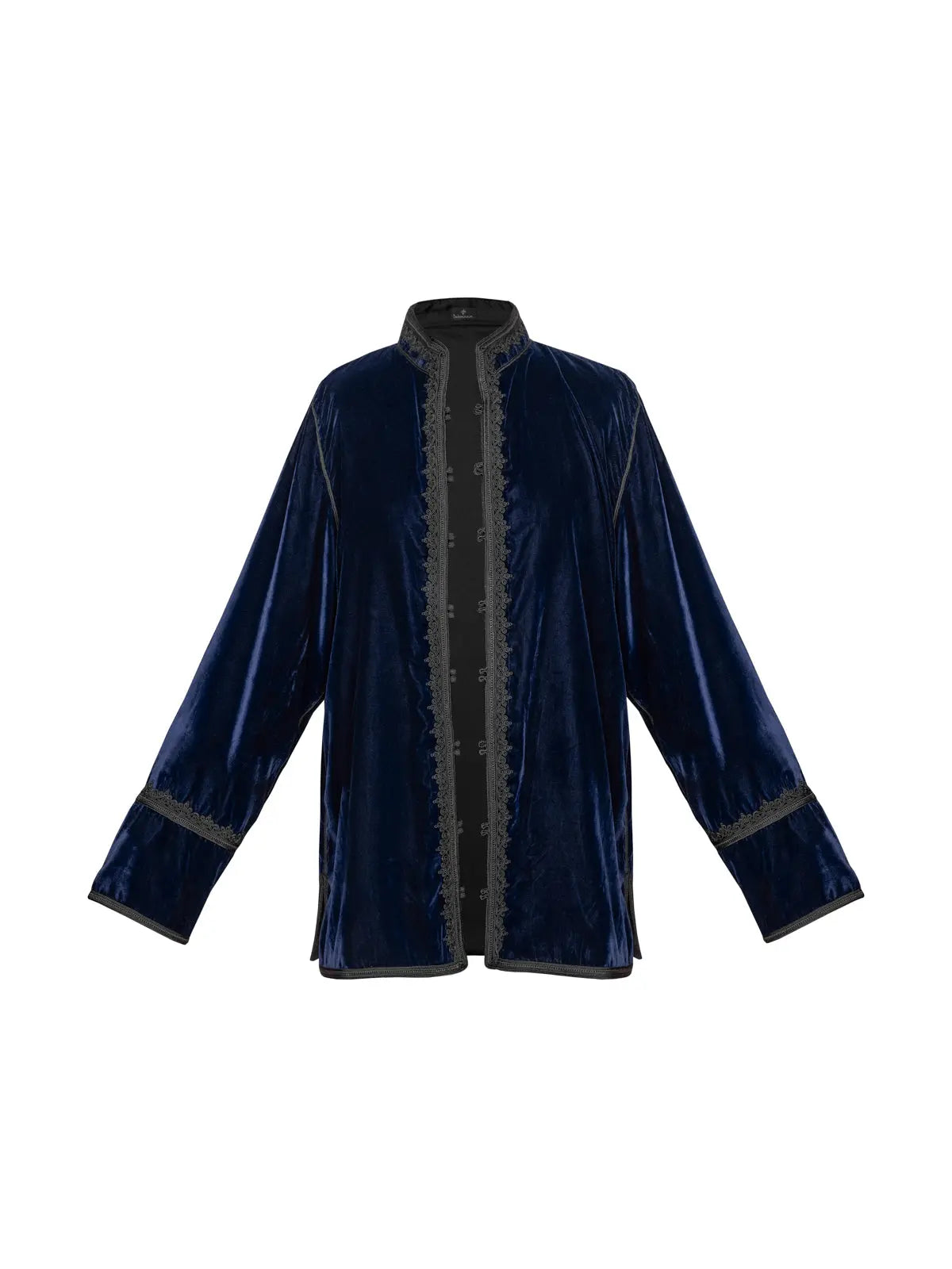 Men's Moroccan Velvet Jacket - Navy Aya
