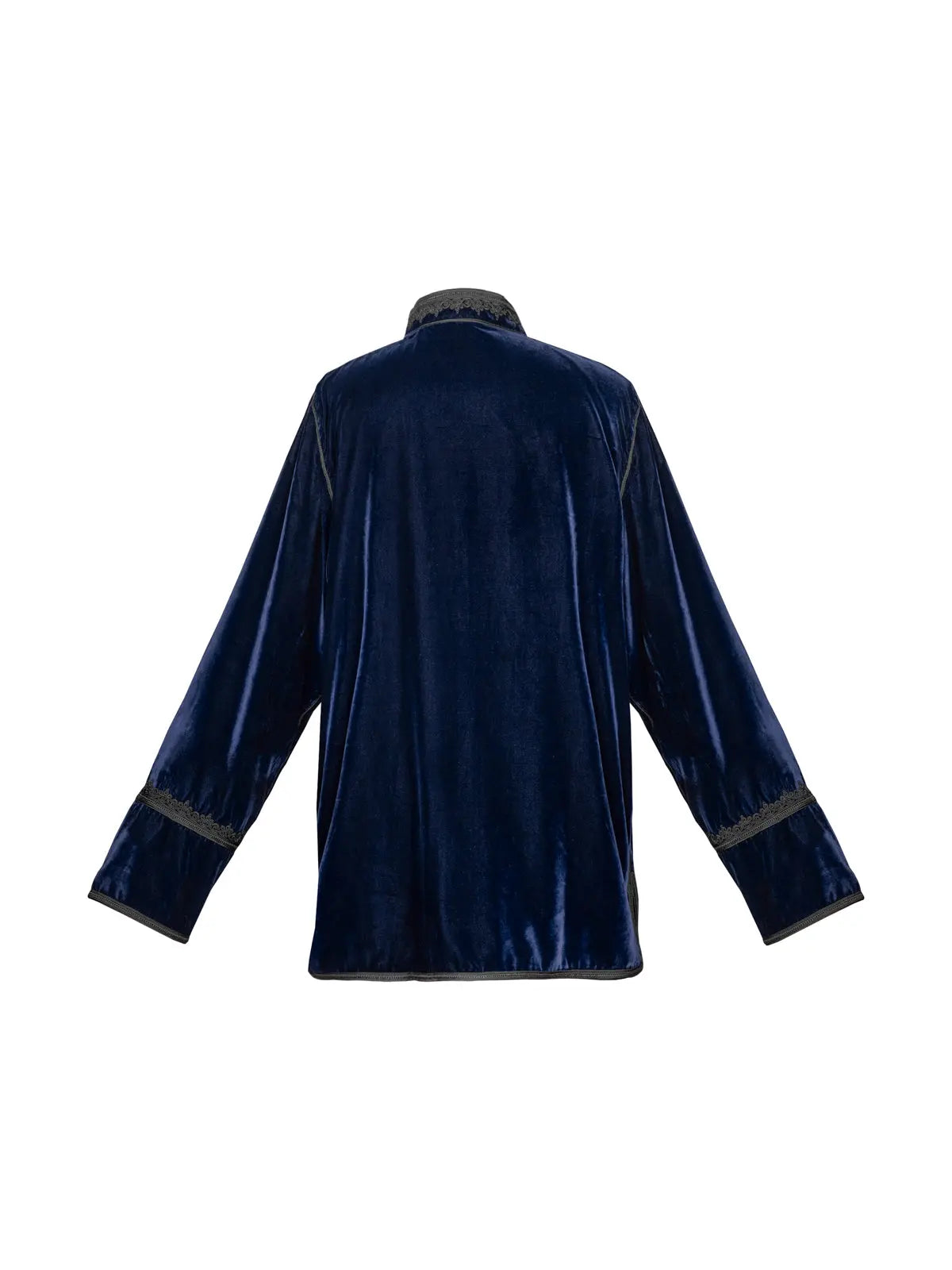 Men's Moroccan Velvet Jacket - Navy Aya