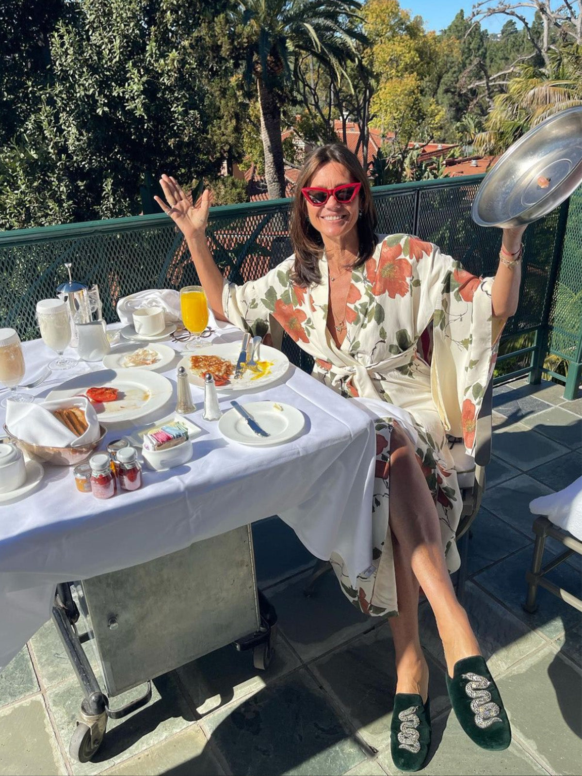 Floral Silk Kimono & Slip