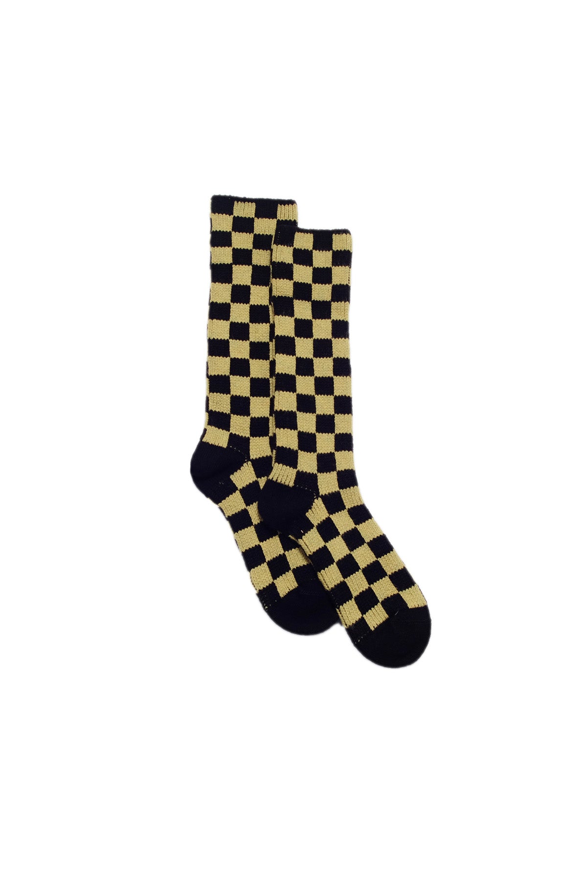 Marled Checker Sock - Green/Black