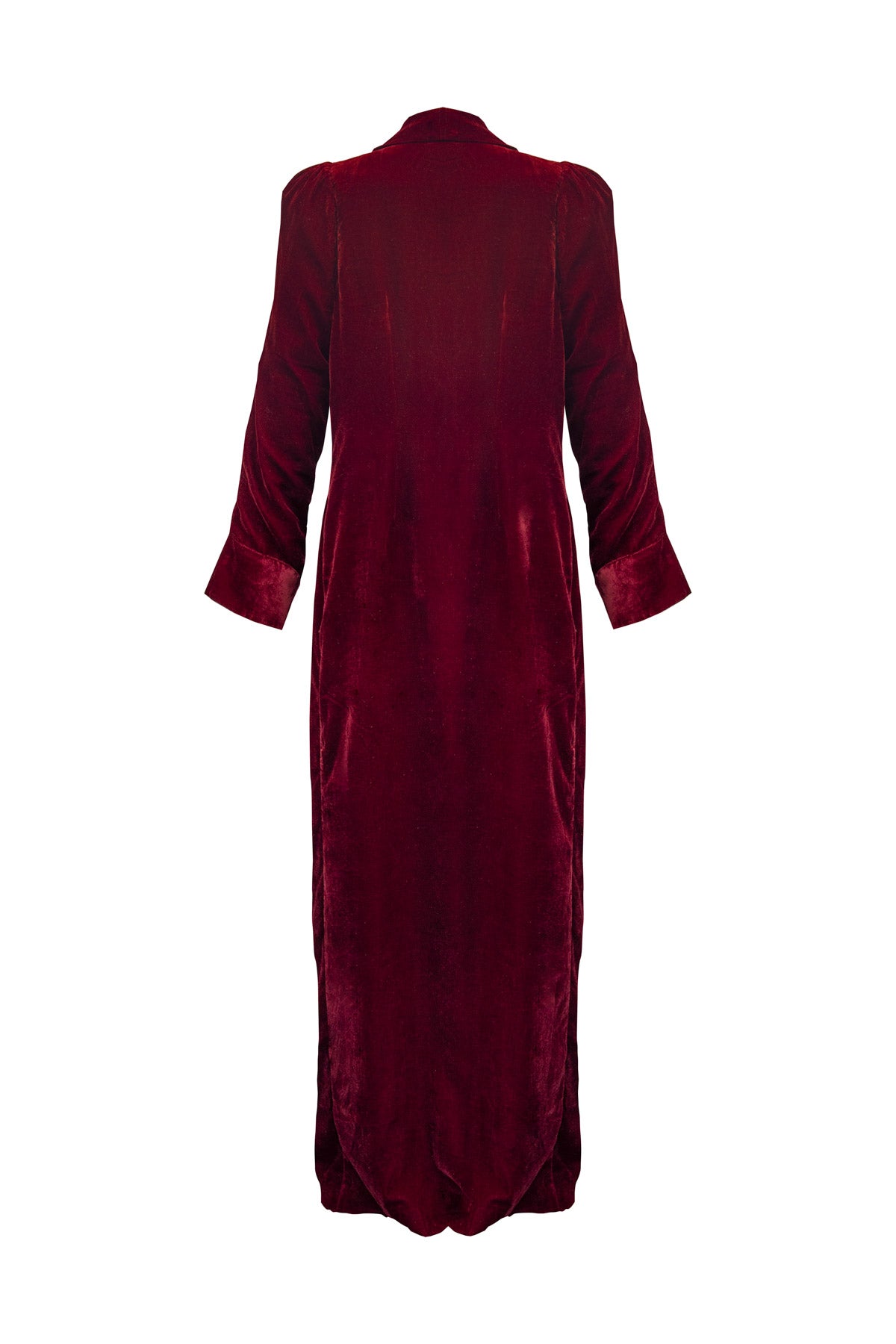 Velvet Coat - Burgundy