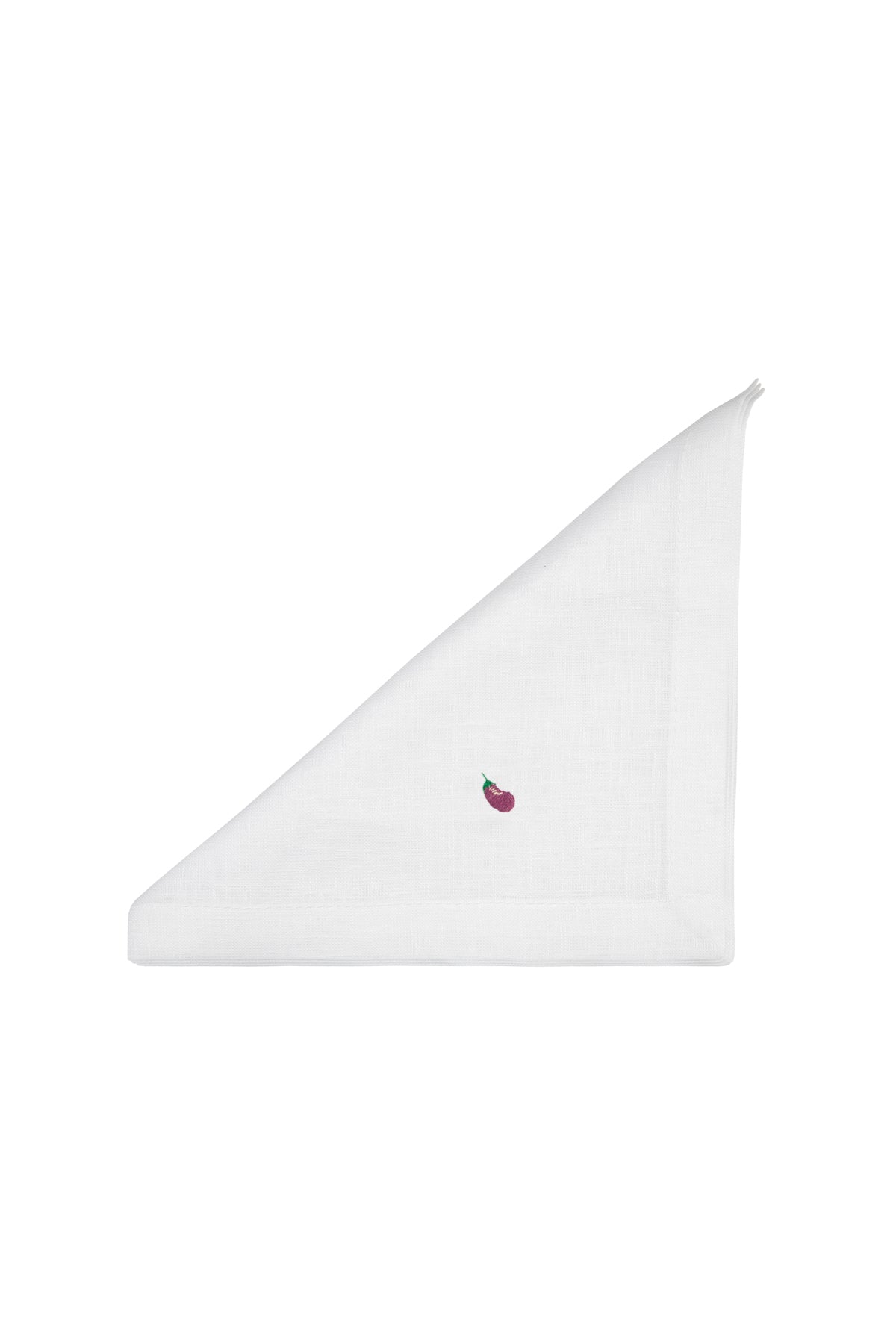 Embroidered Linen Napkins - Mixed Vegetables
