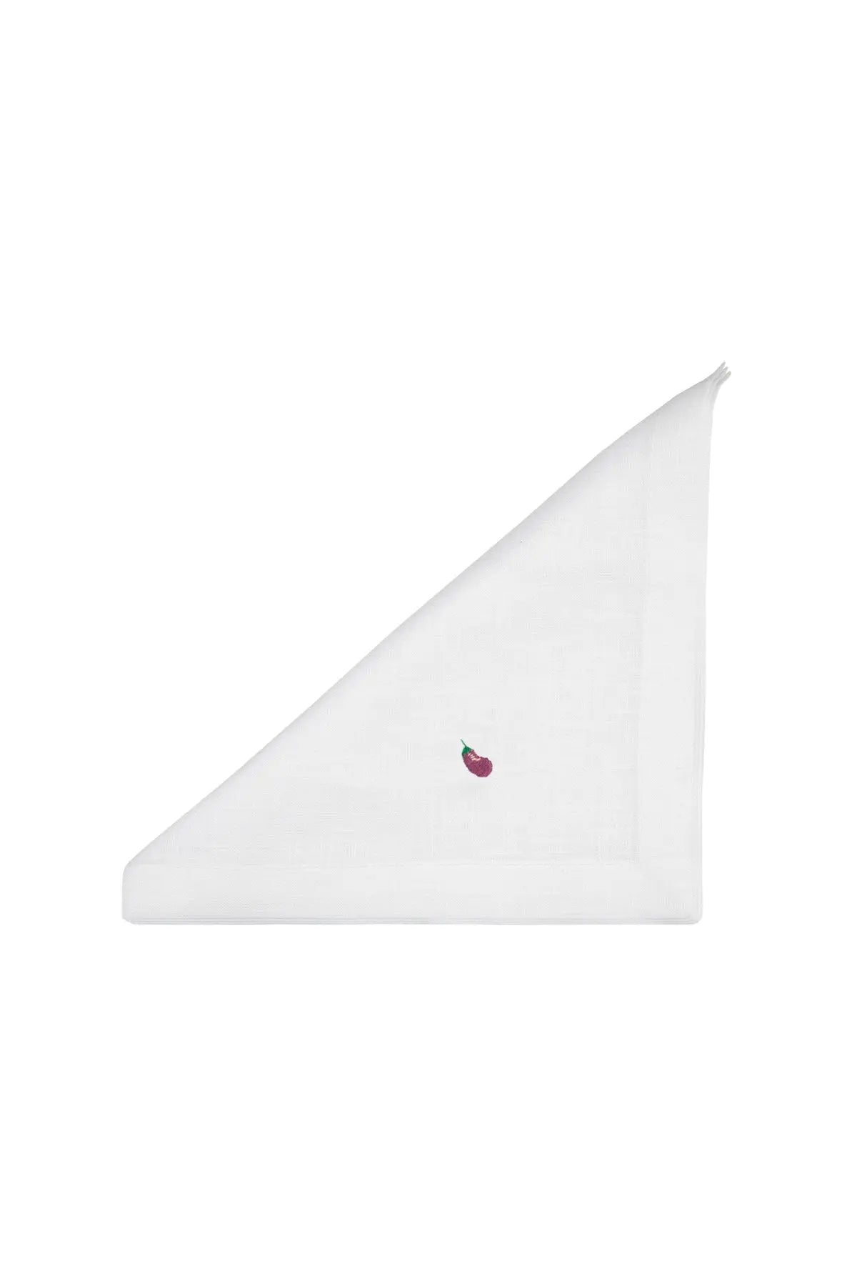 Embroidered Linen Napkins - Mixed Vegetables Sew Bella