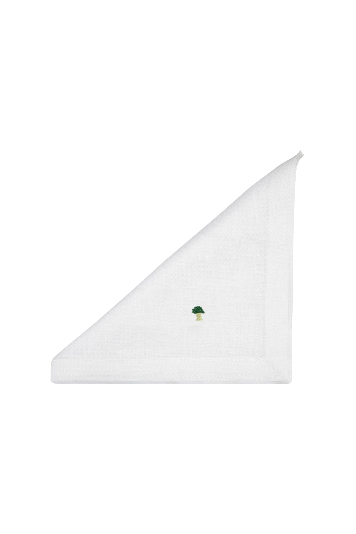 Embroidered Linen Napkins - Mixed Vegetables