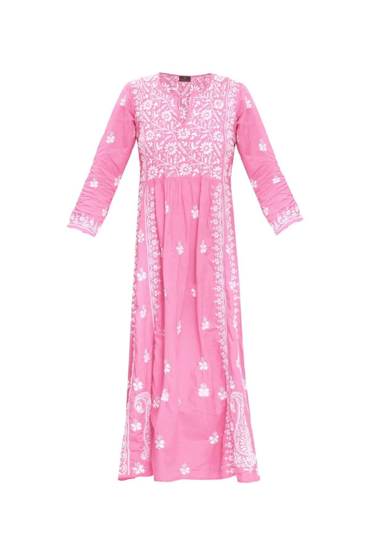 Cotton Embroidered Dress - Soft Pink Debonnaire