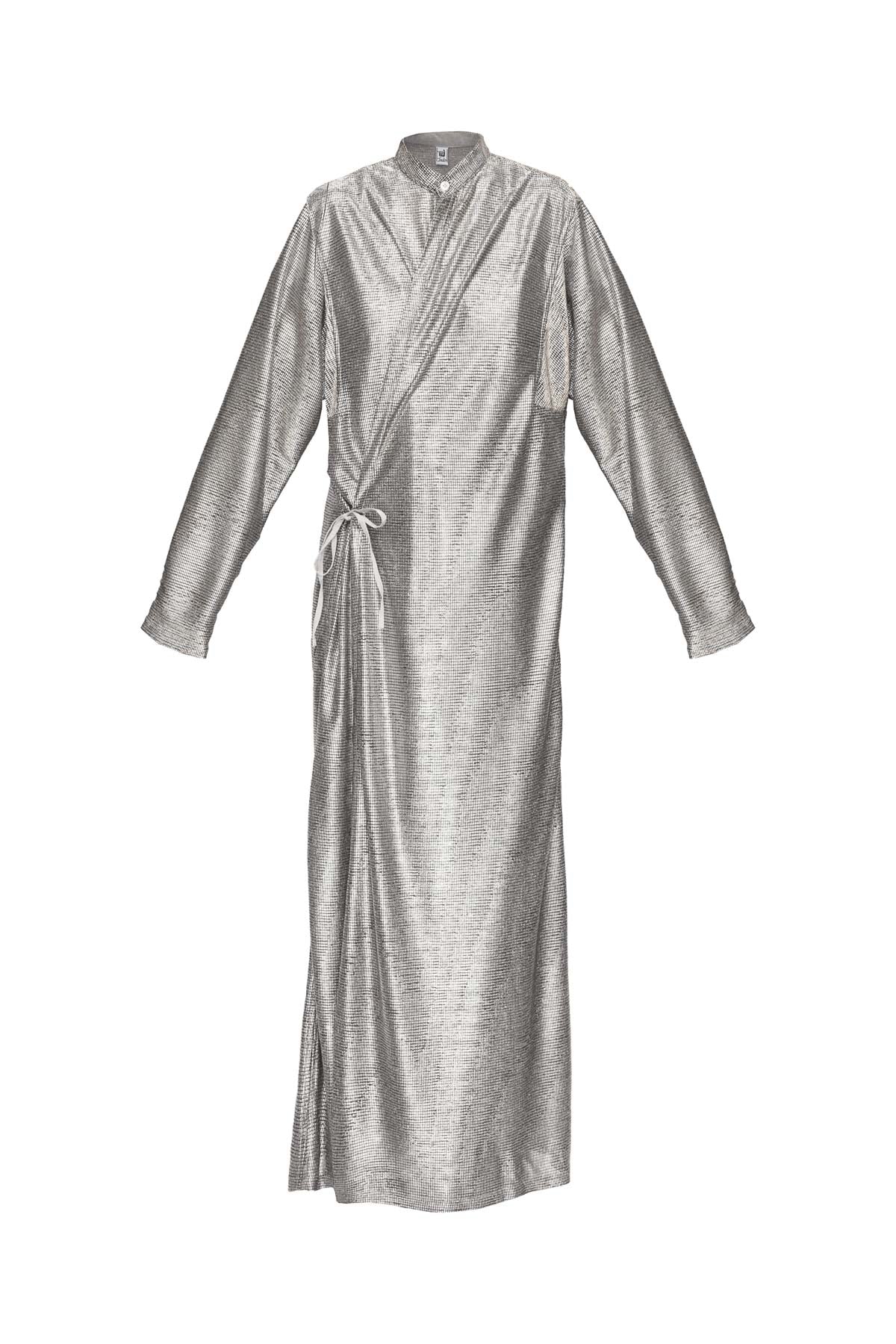 Metallic Lurex Cover up - Silver