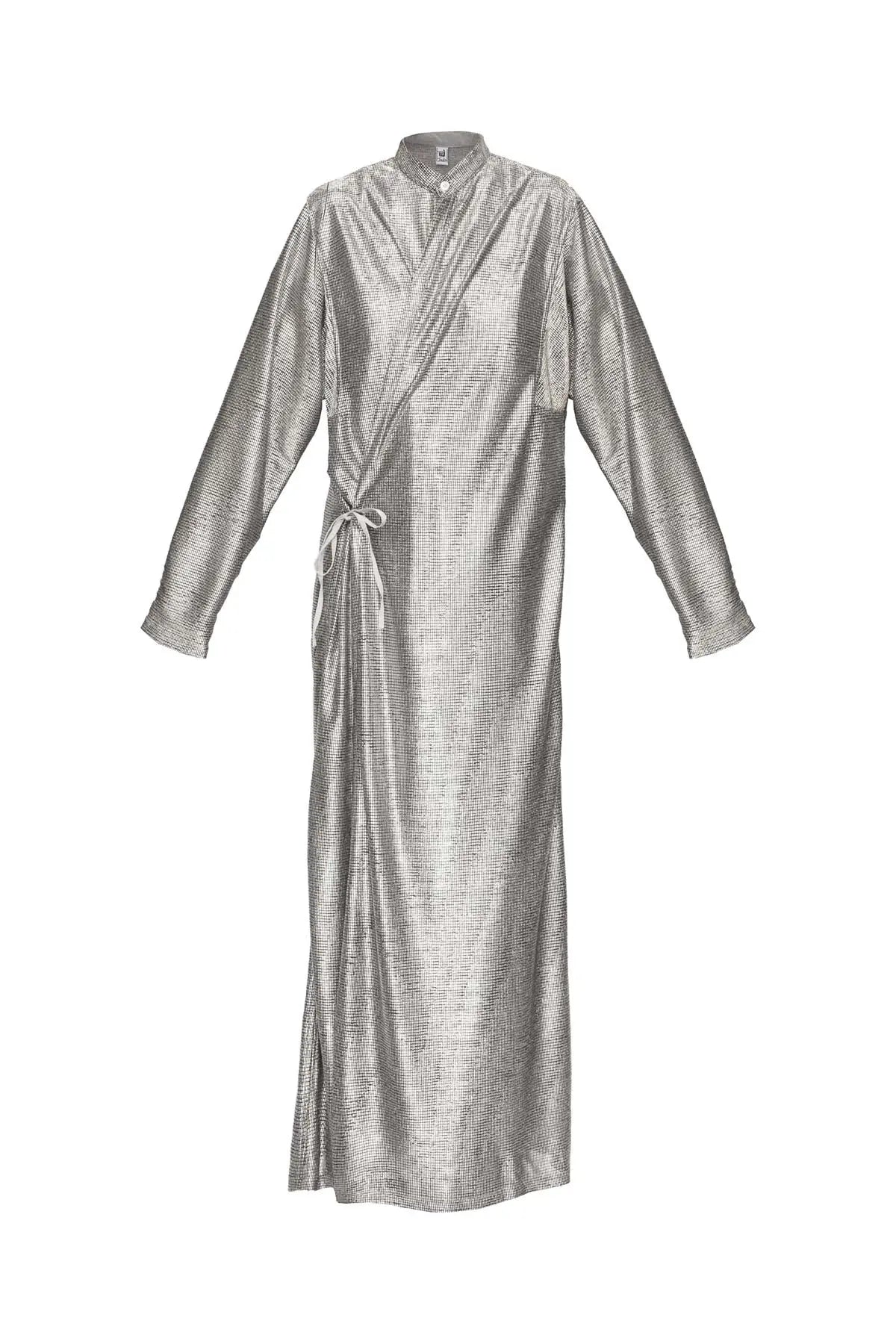 Metallic Lurex Cover up - Silver Liwan