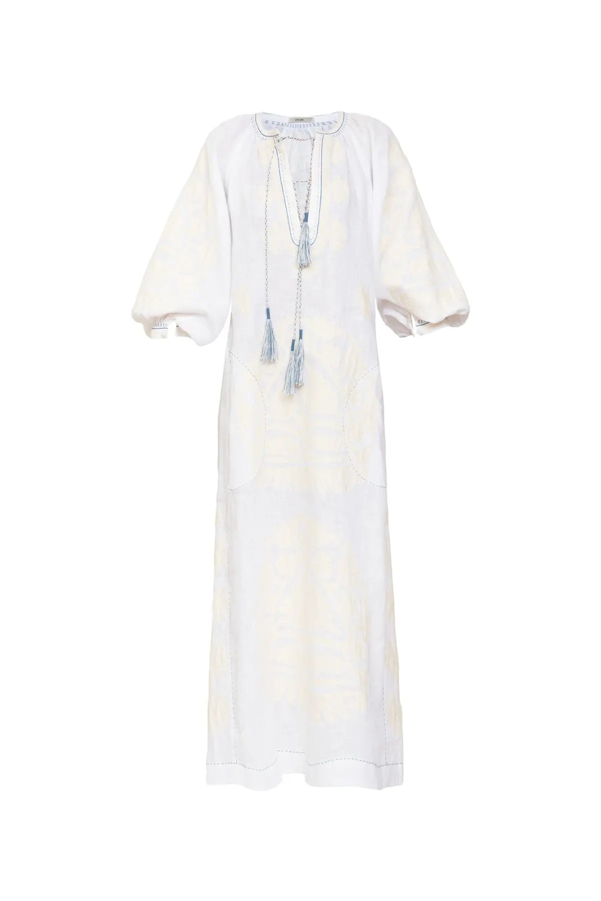 Shalimar Dress - White & Cream Vita Kin