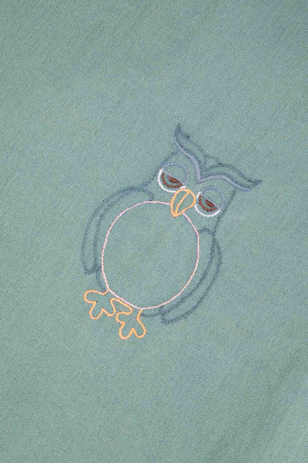 Owl Shawl - Blue Turquoise