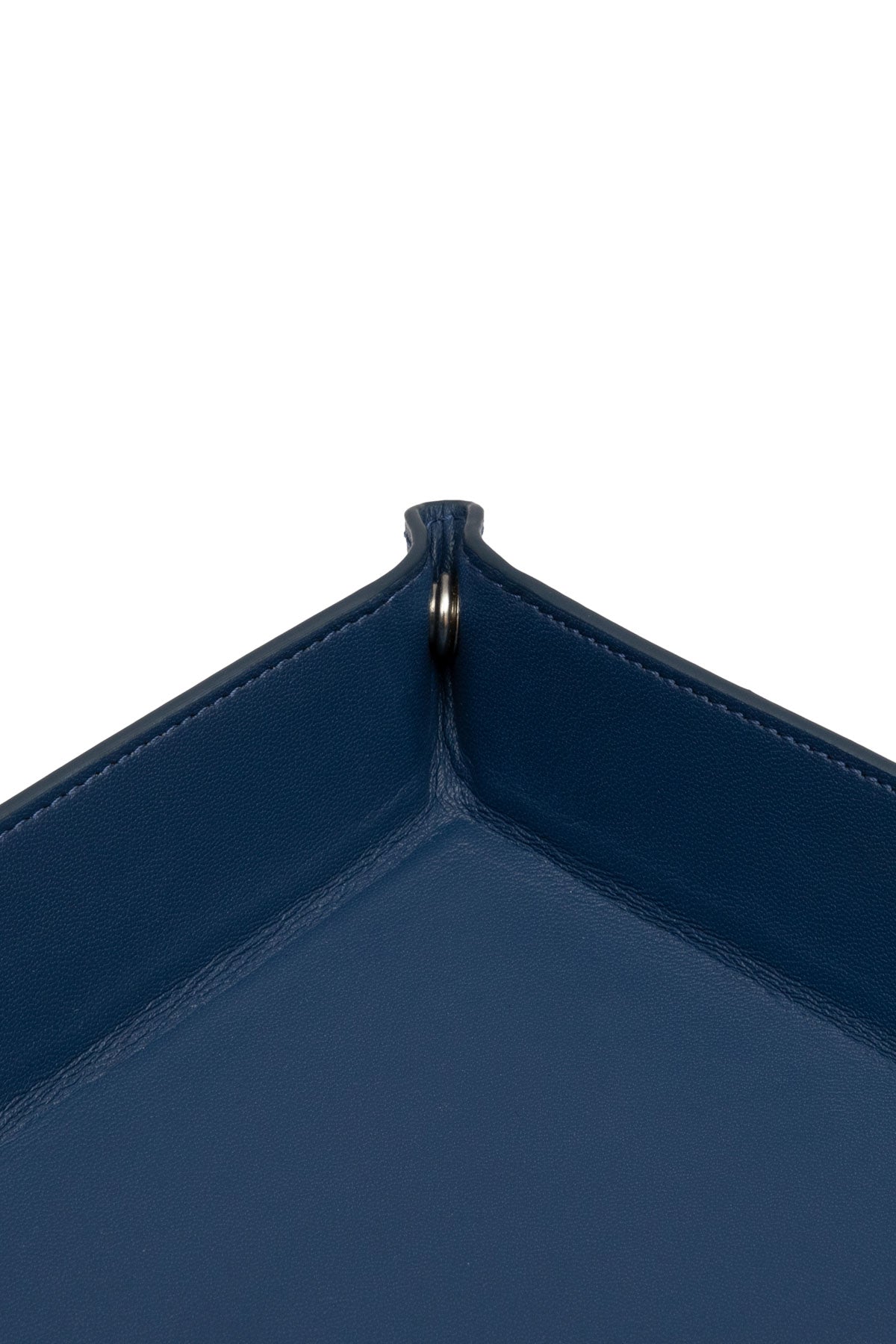 Large Leather Tray - Navy