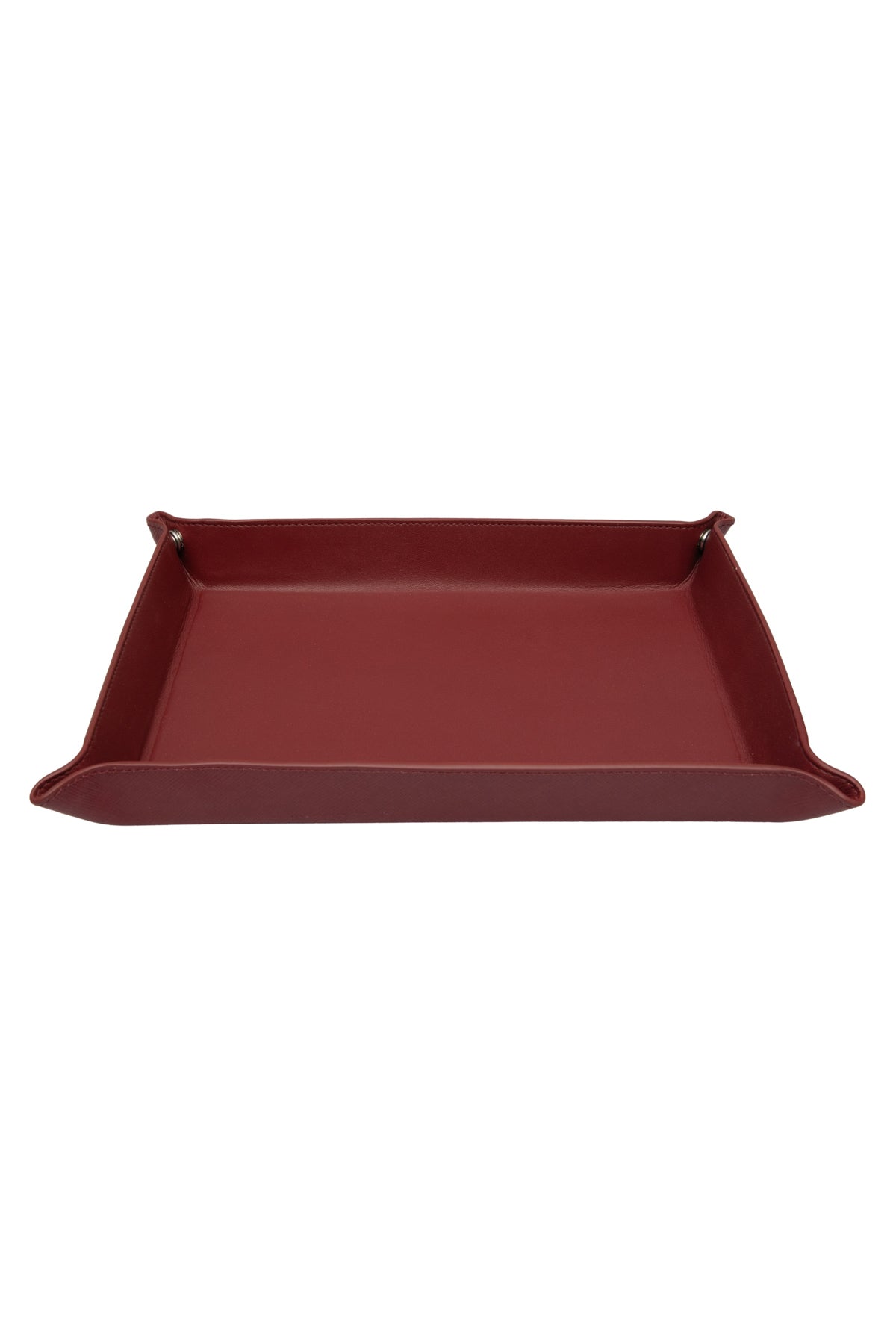 Large Leather Tray - Burgundy