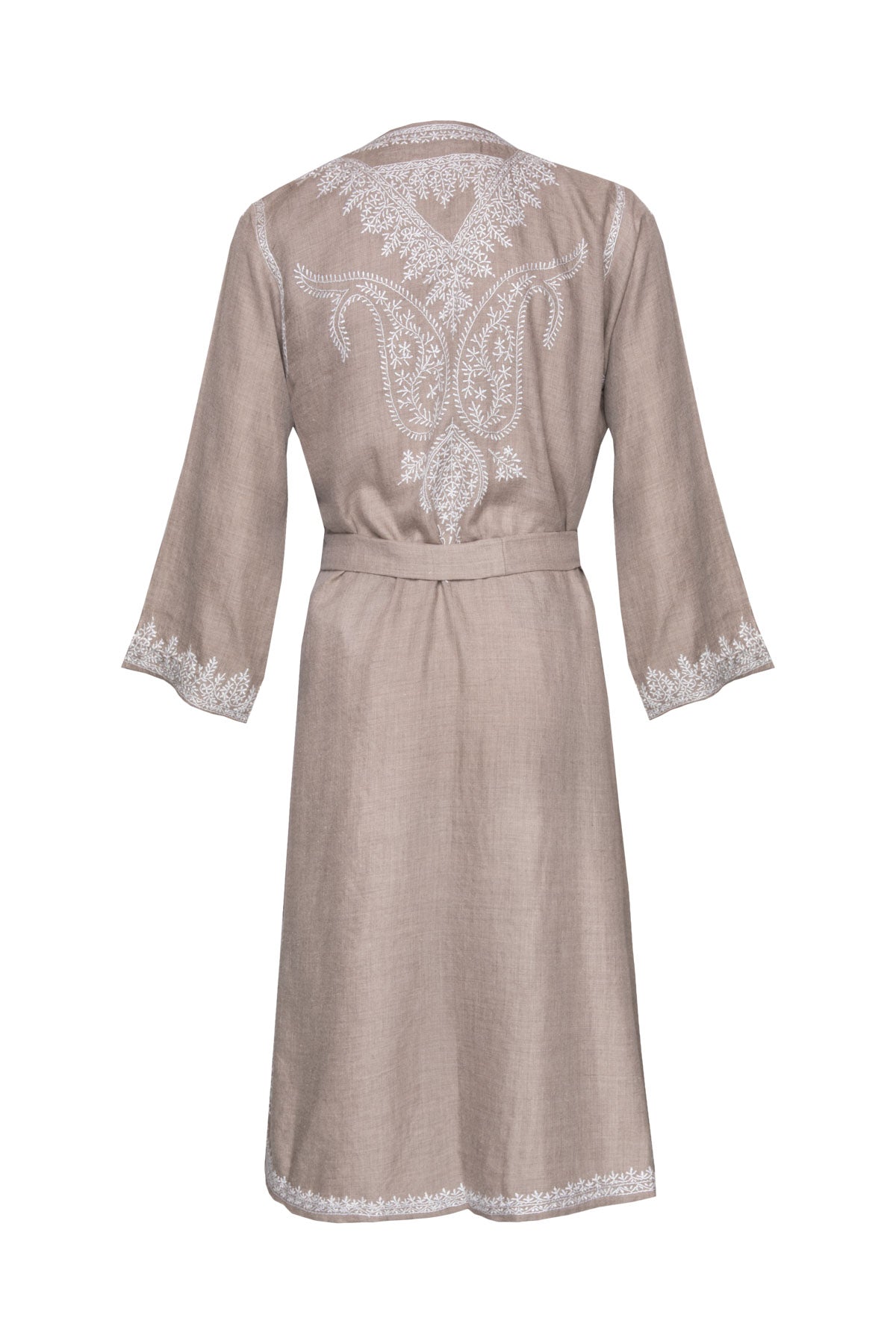 Hand Embroidered Cashmere Dressing Gown