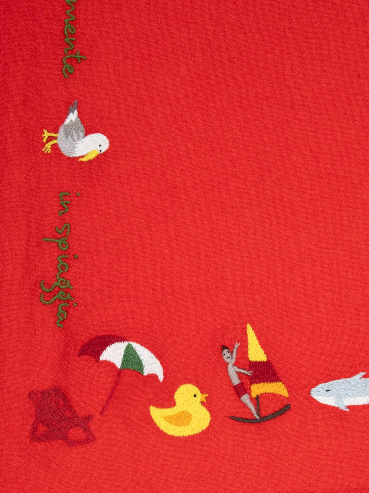 Italian Holiday Shawl - Red