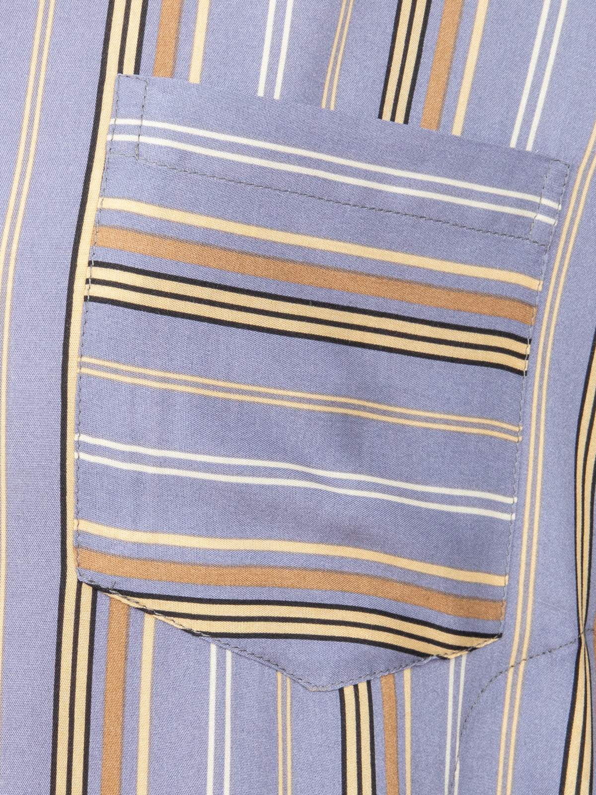 Women's Moroccan Abaya Kaftan - Blue Beige Stripe