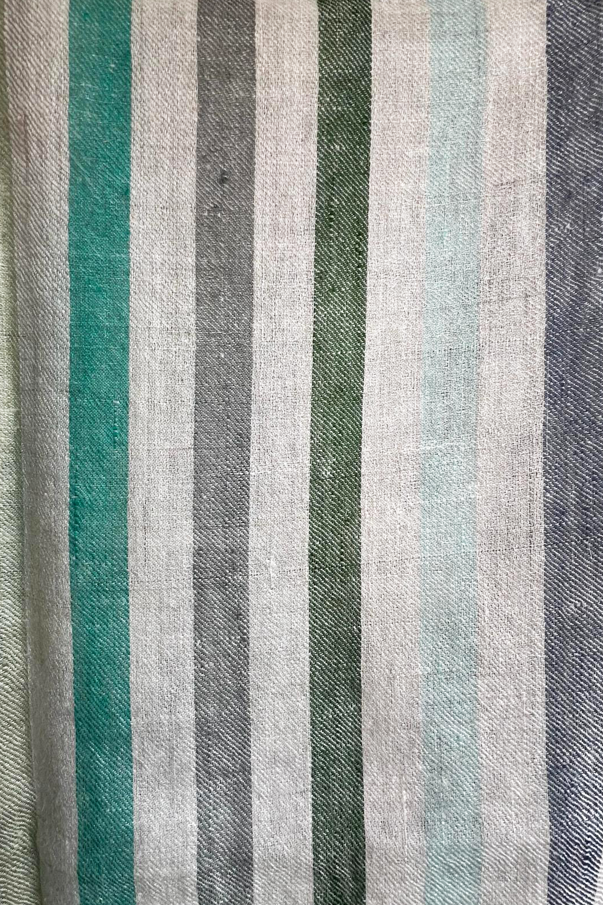 Multi Stripe Pashmina Shawl - Aqua Stripe