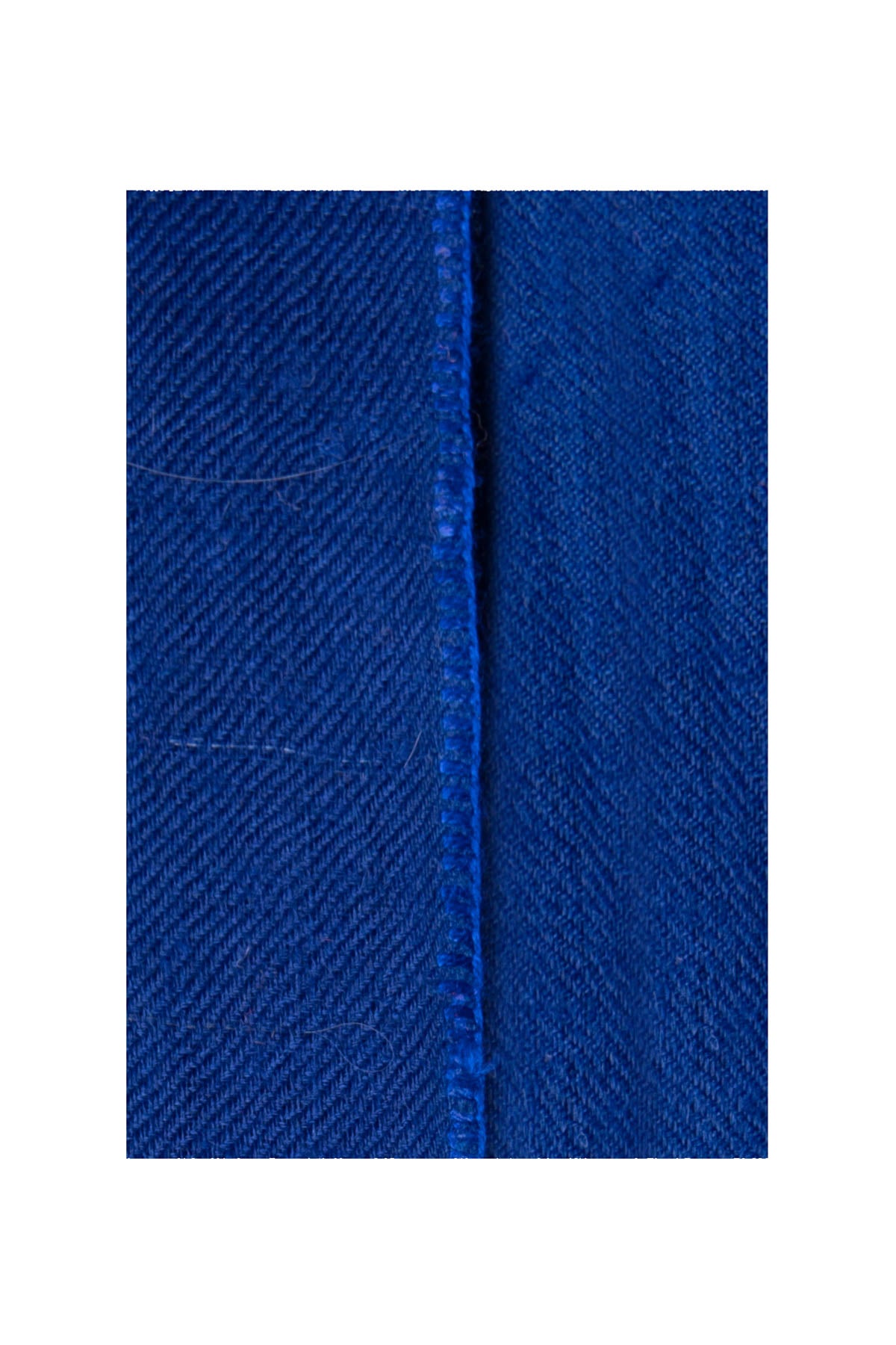 Classic Embroidered Edge Cashmere Pashmina Shawl - Electric Blue