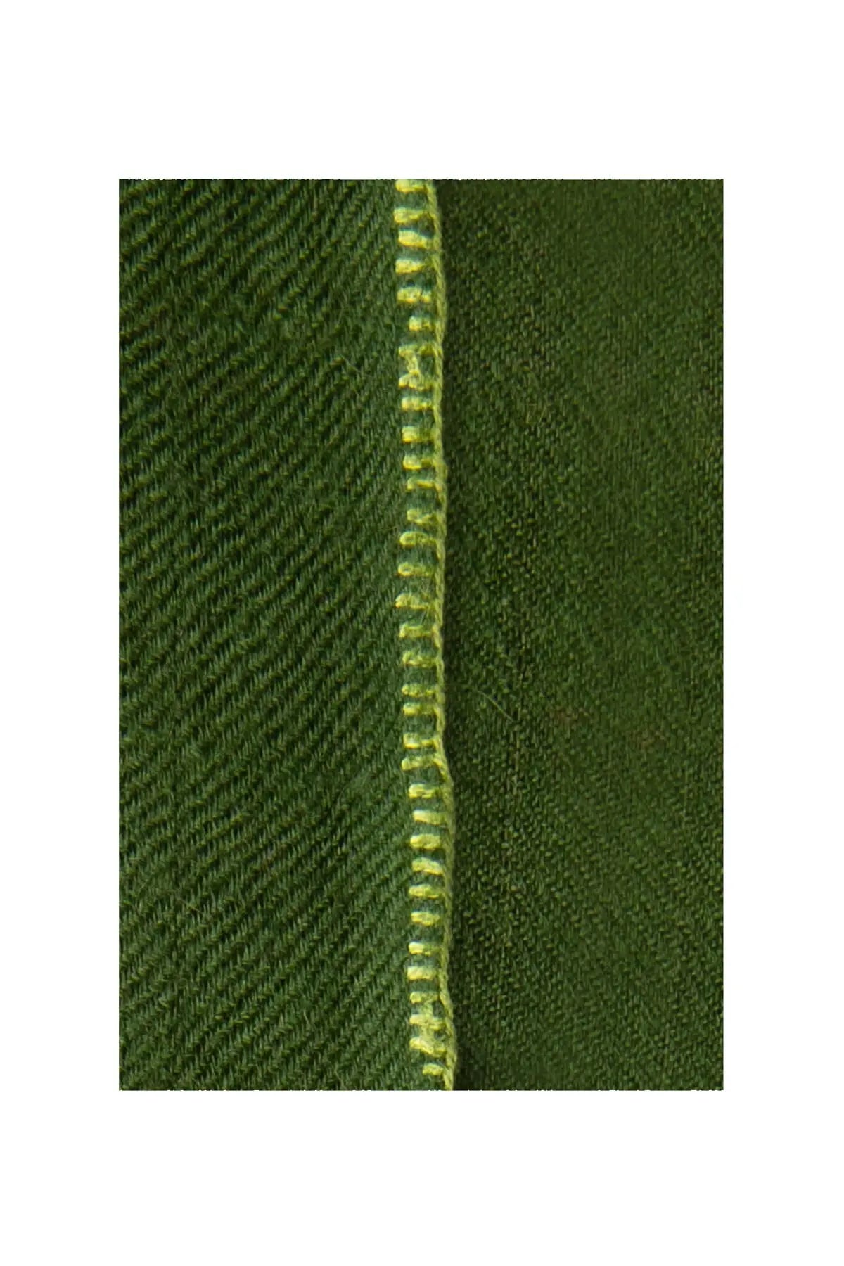 Classic Embroidered Edge Cashmere Pashmina Shawl - Hunting Green Debonnaire