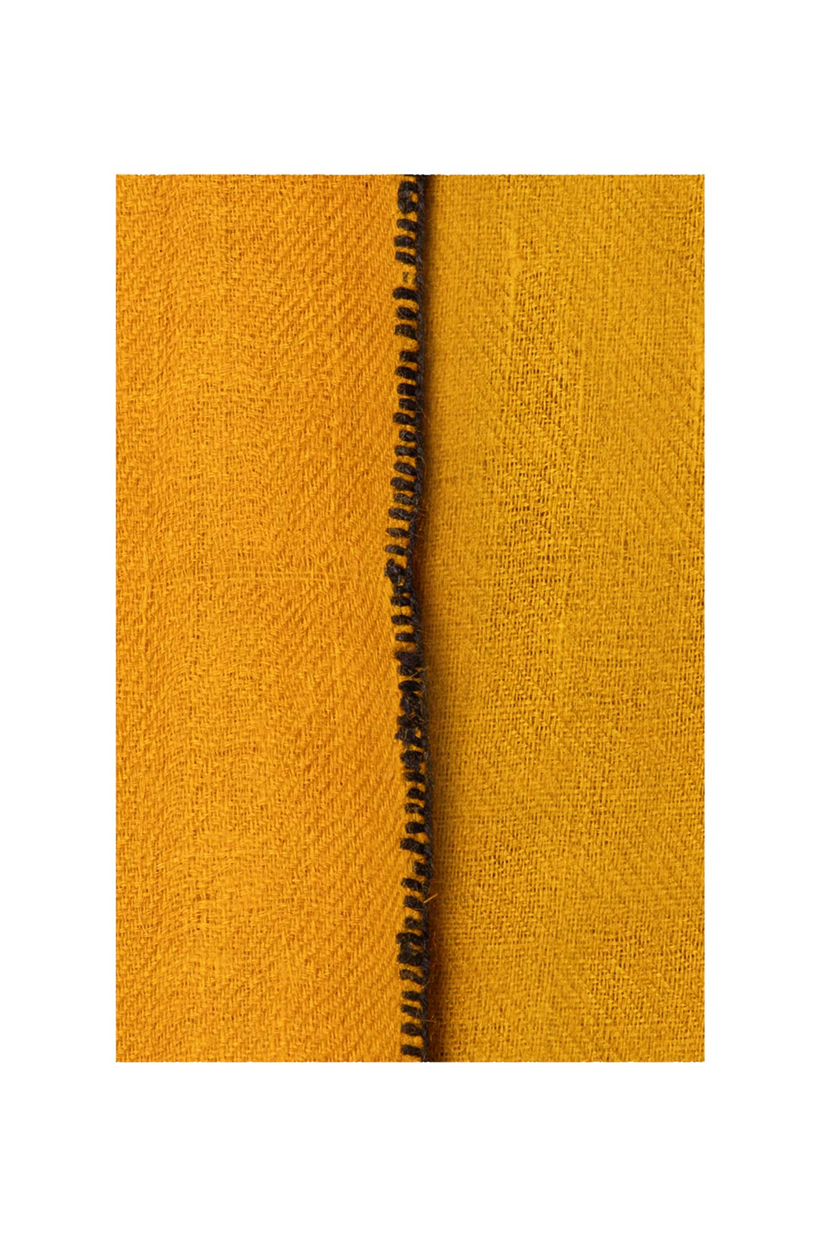 Classic Embroidered Edge Cashmere Pashmina Shawl - Yellow