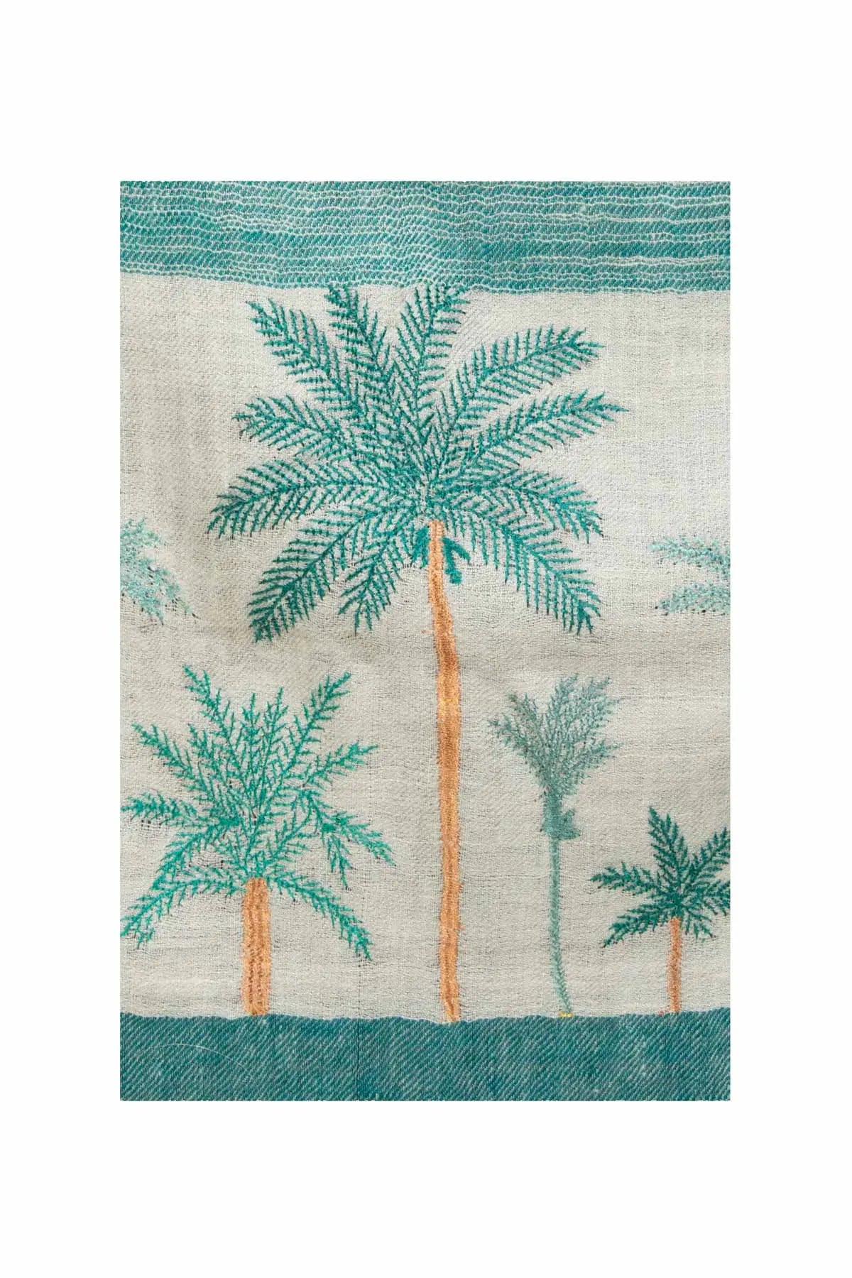 Palm Pashmina Shawl - Green Debonnaire