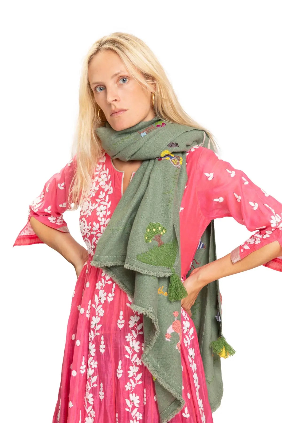 Gardening Shawl - Sage The Holy Goat