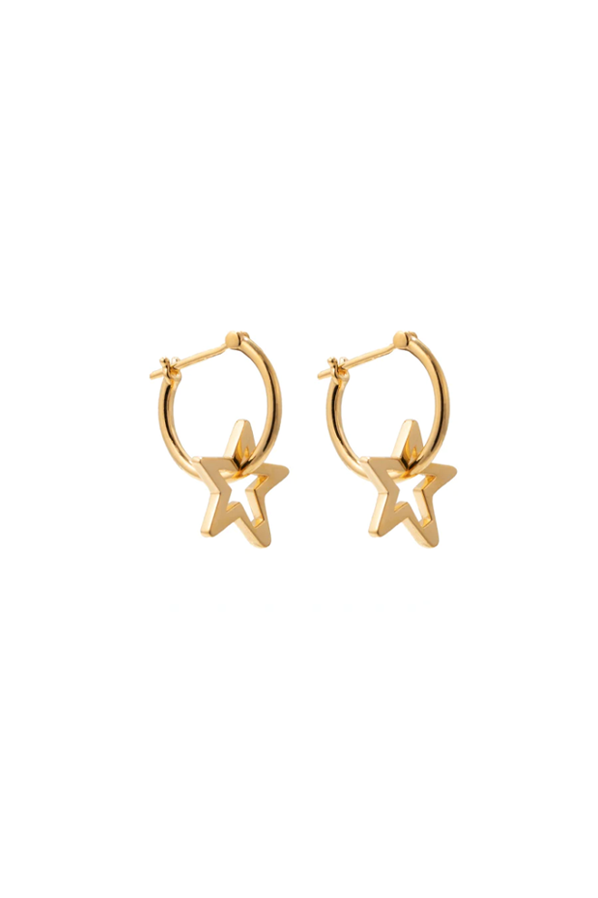 Sirius Star Gold Hoop Earrings