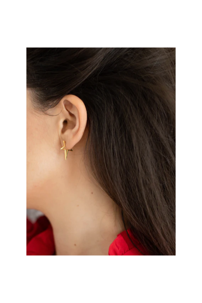Shooting Star Hoop Earrings