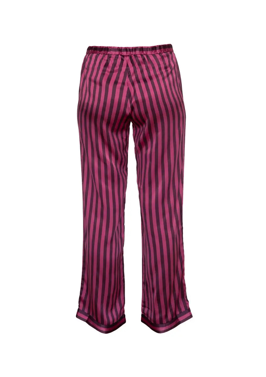 Chantal Pant in Amaranth Stripe Morgan Lane