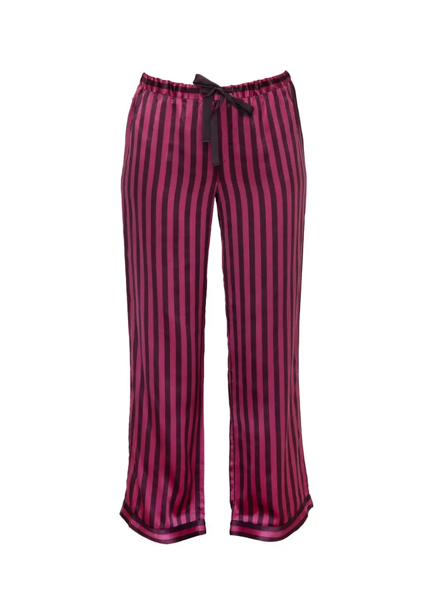 Chantal Pant in Amaranth Stripe Morgan Lane