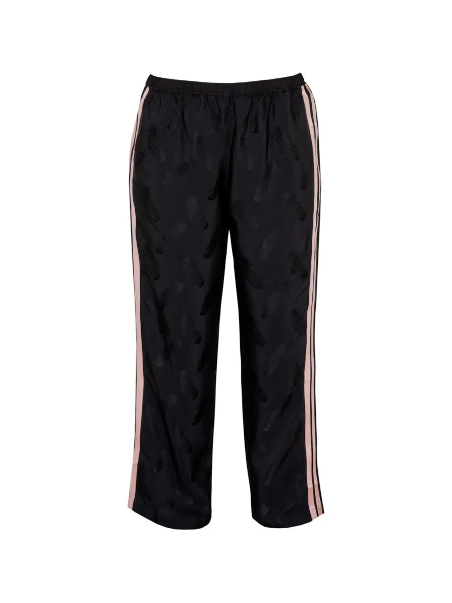 Black and Pink Silk Feather Yana Pants Morgan Lane