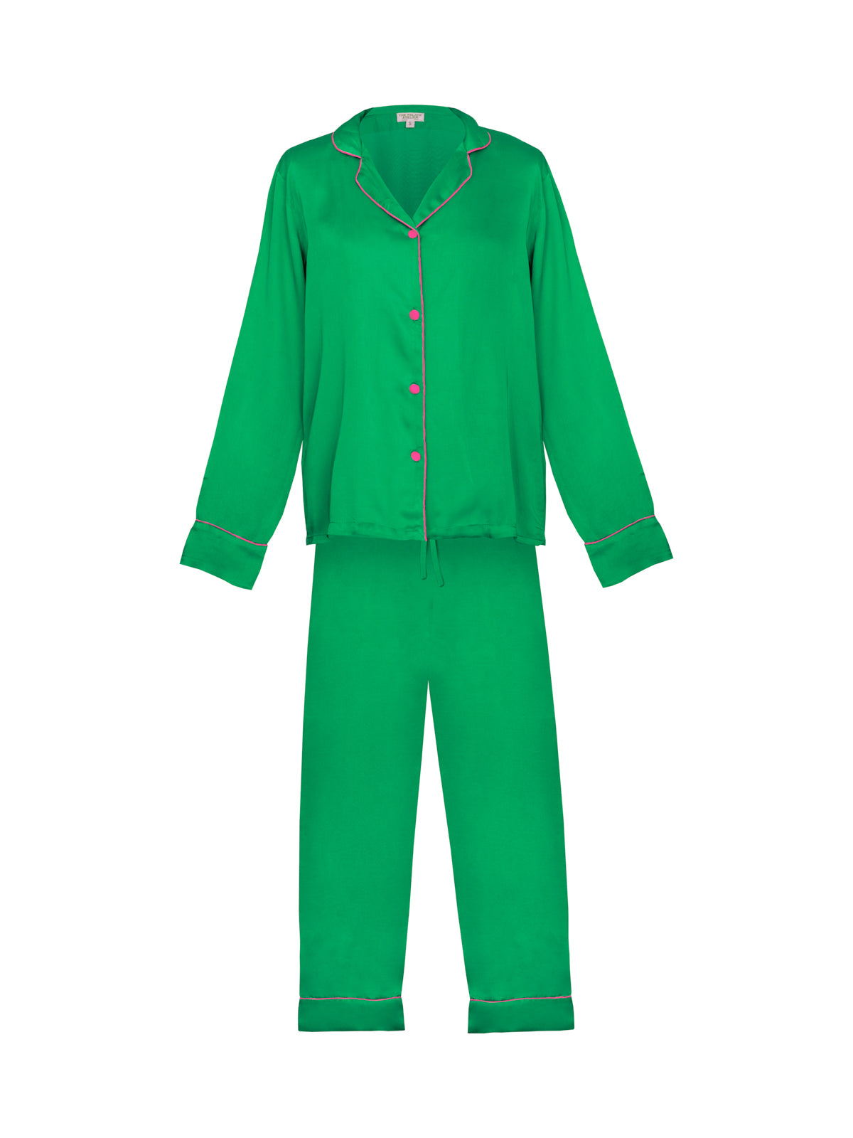 Womens Satin Pyjama - Green