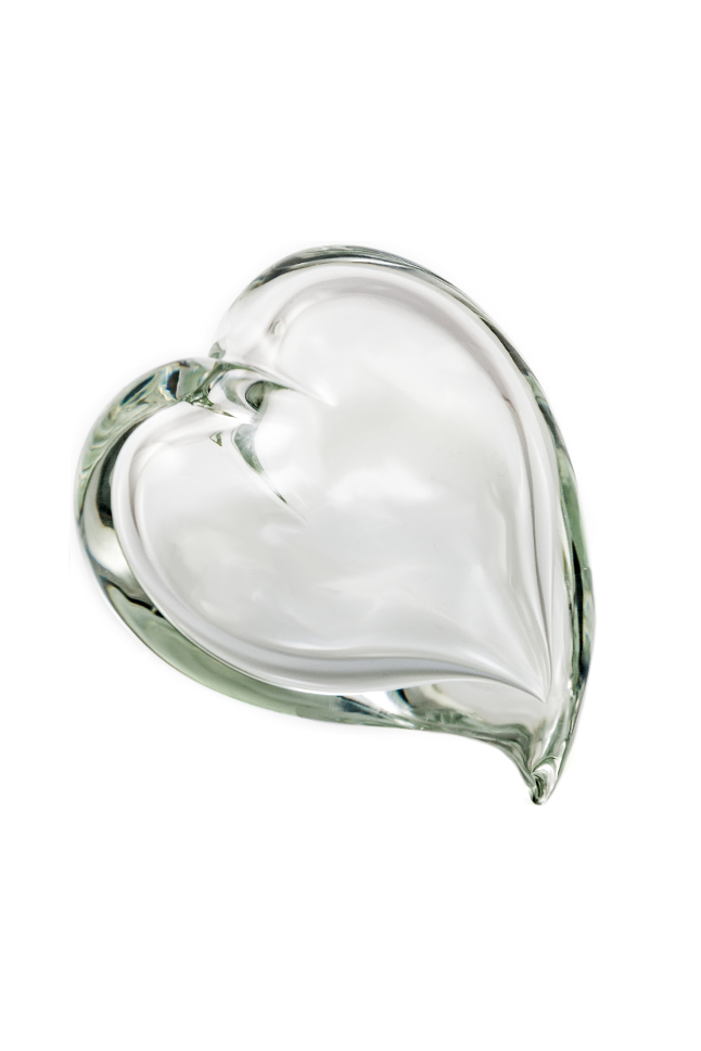 Clear Glass Heart