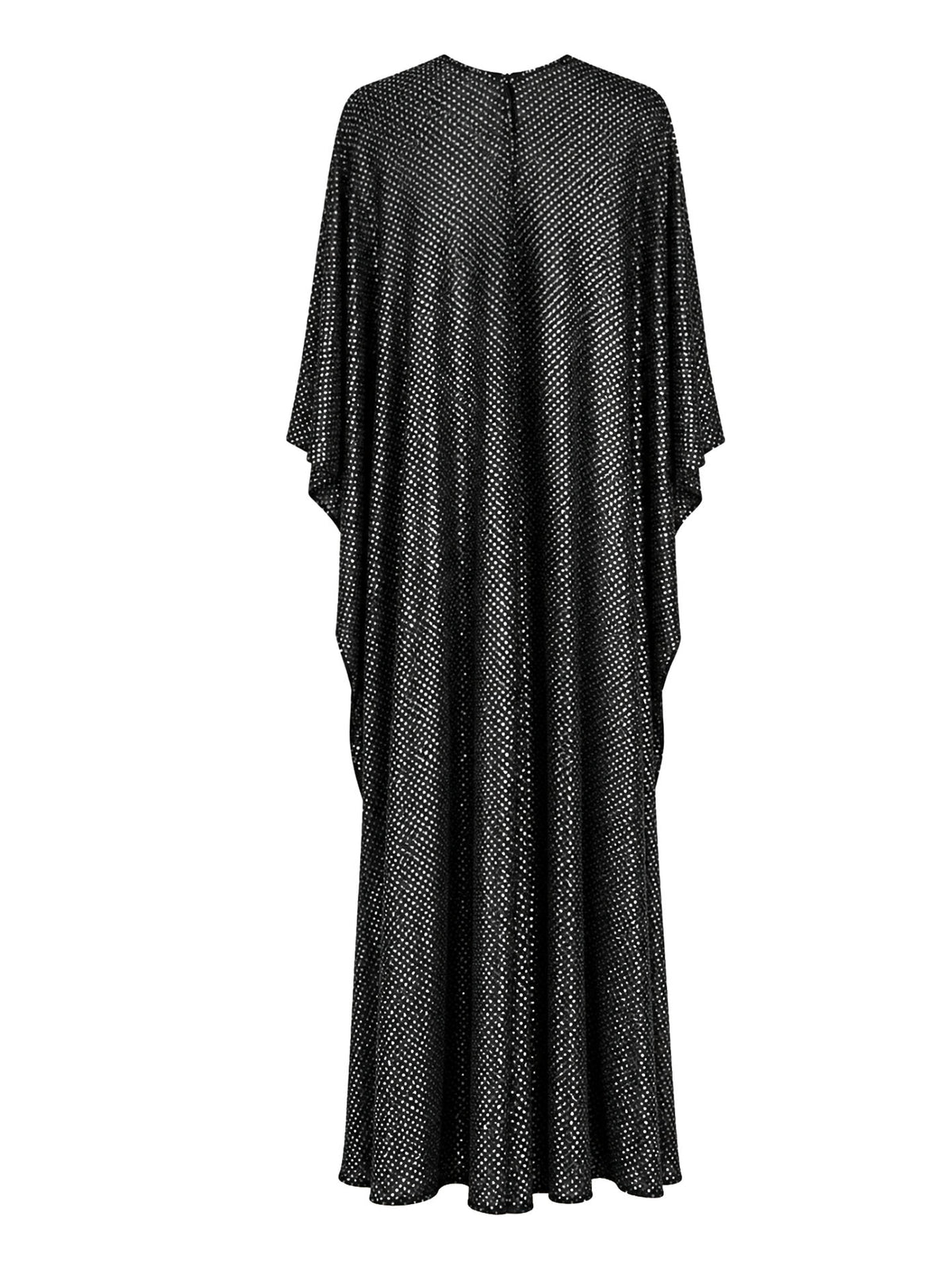 Mantour Metallic Kaftan - Black & Silver