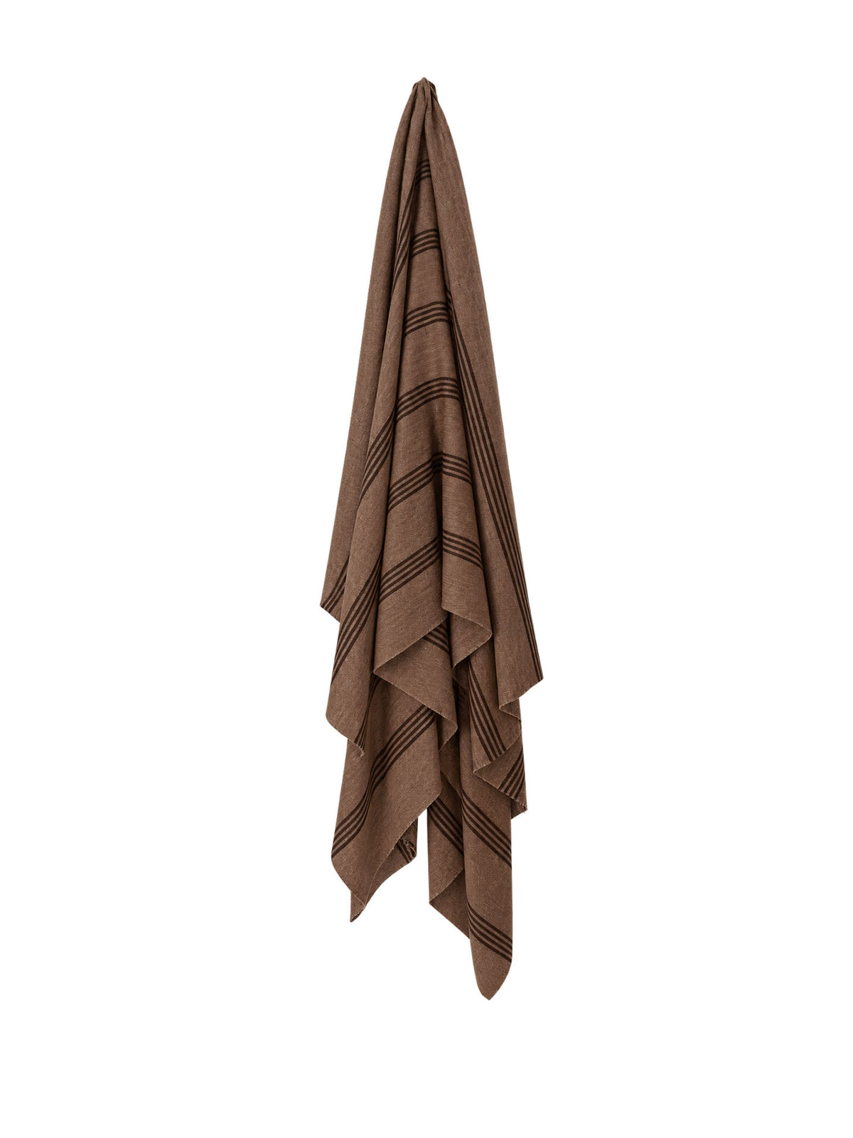 Black Forest Stripe Pashmina Shawl - Brown